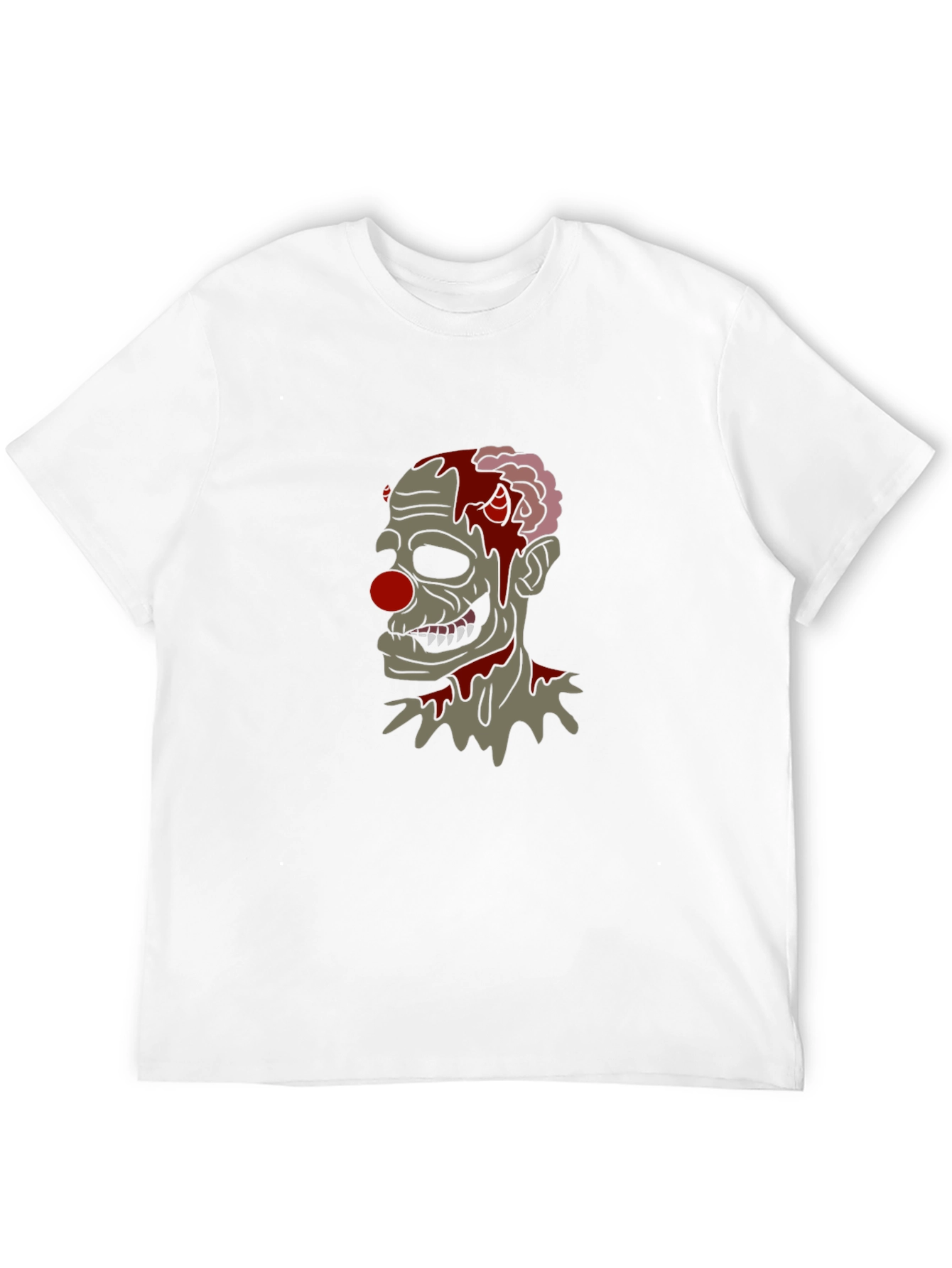Camiseta Negra con Diseño de Payaso Zombie