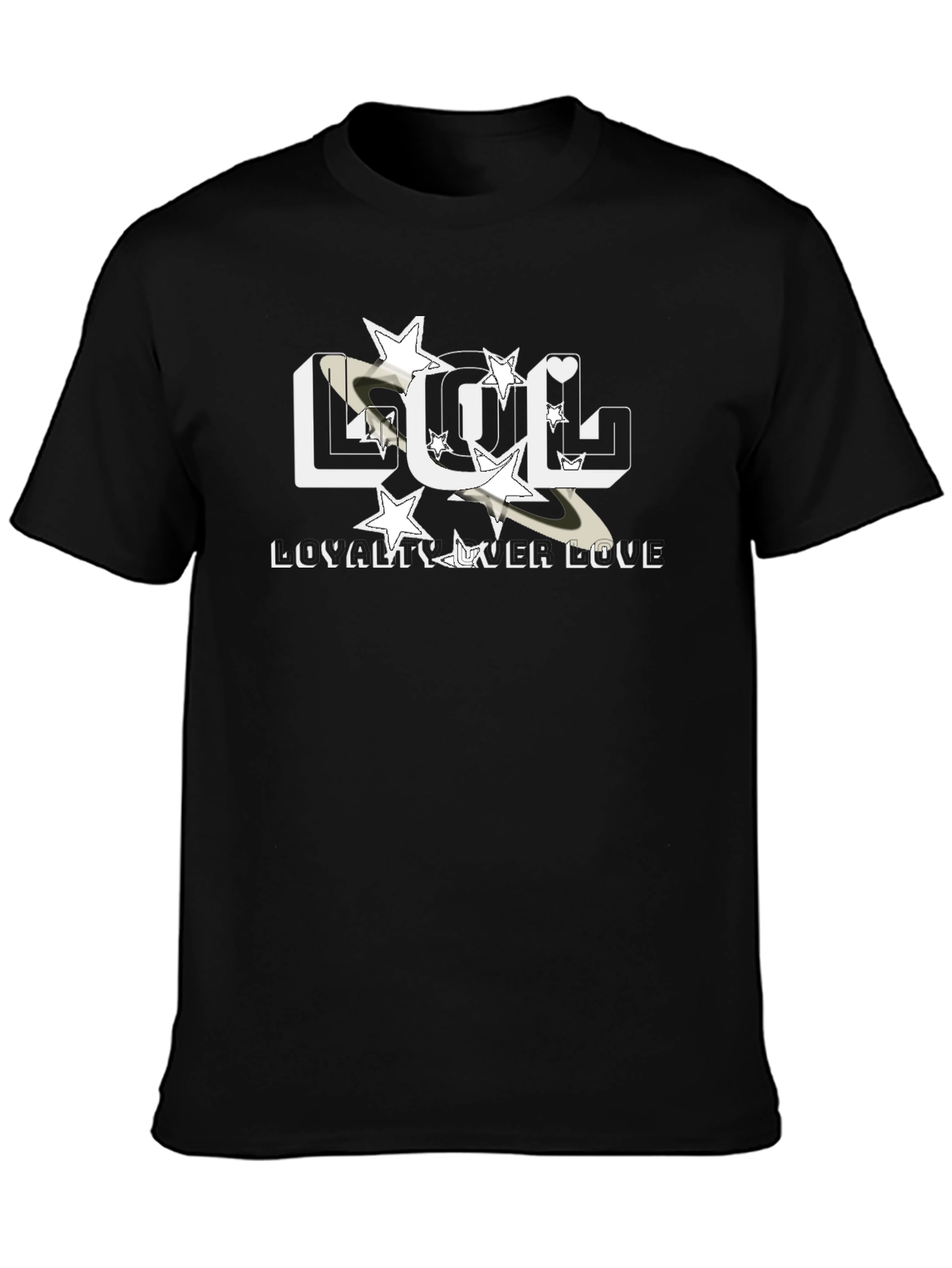 Camiseta Negra LOL - Lealtad Sobre Amor
