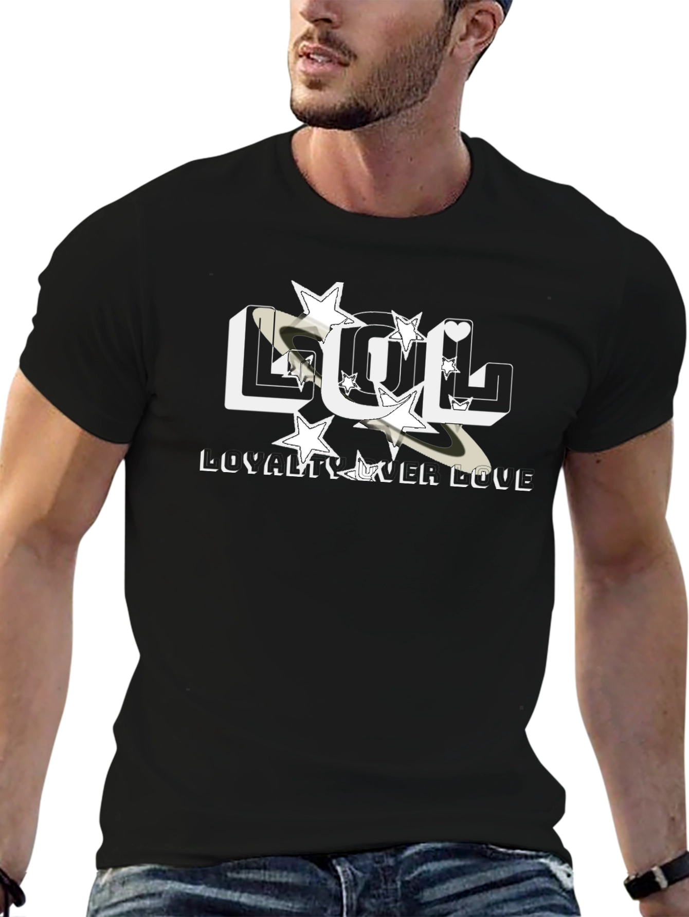 Camiseta Negra LOL - Lealtad Sobre Amor