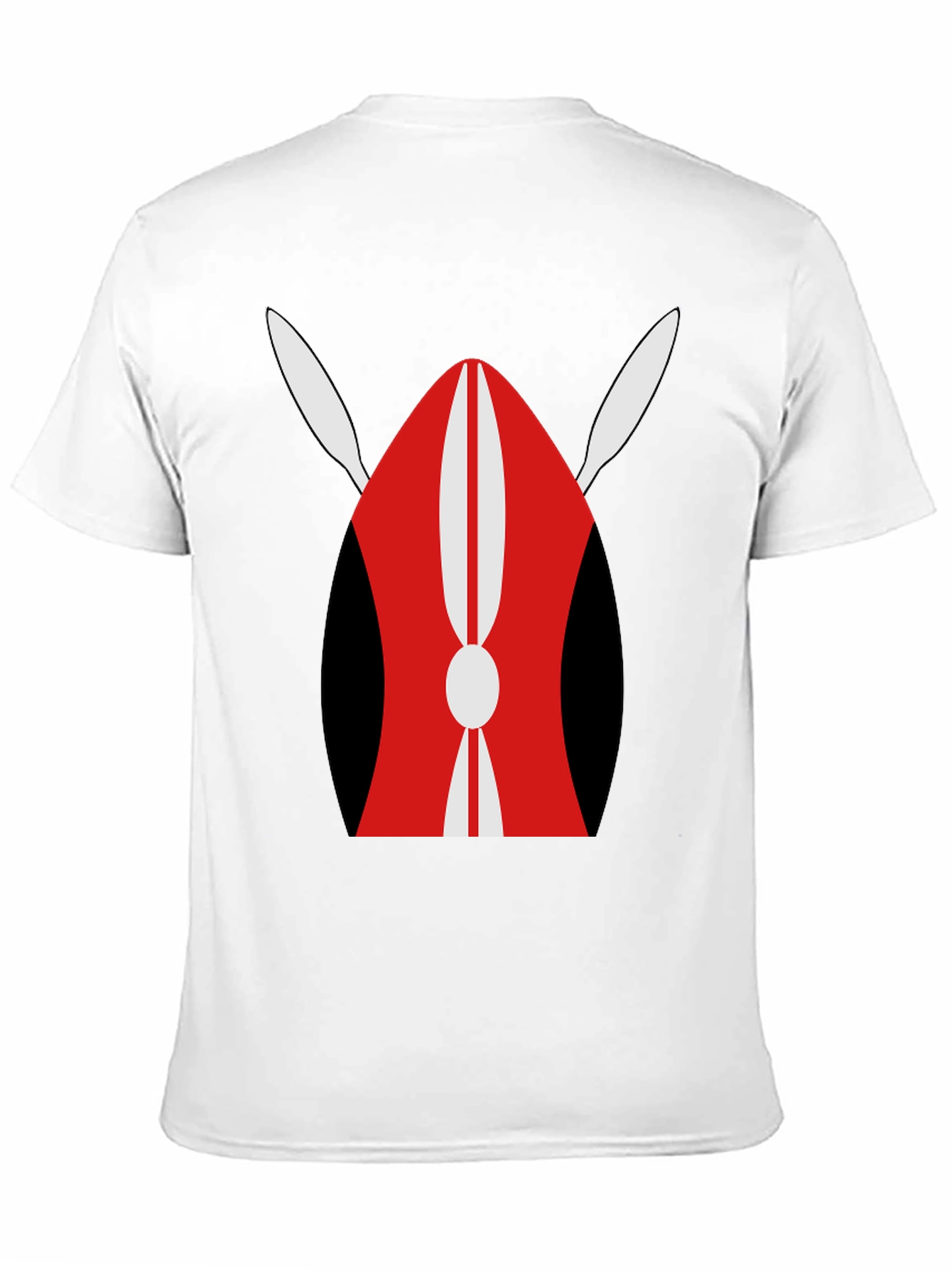 Camiseta Negra con Diseño Tradicional Africano