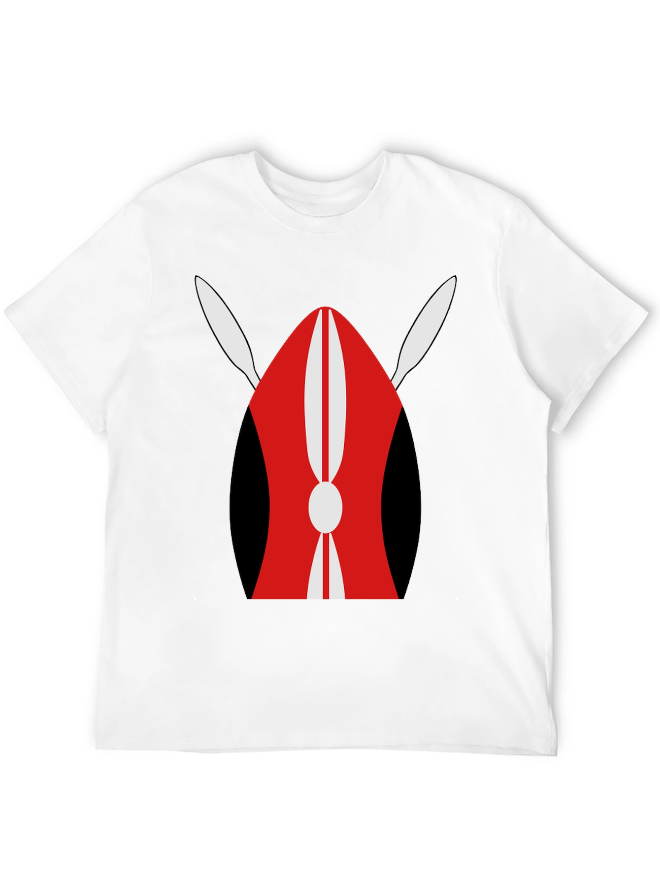 Camiseta Negra con Diseño Tradicional Africano