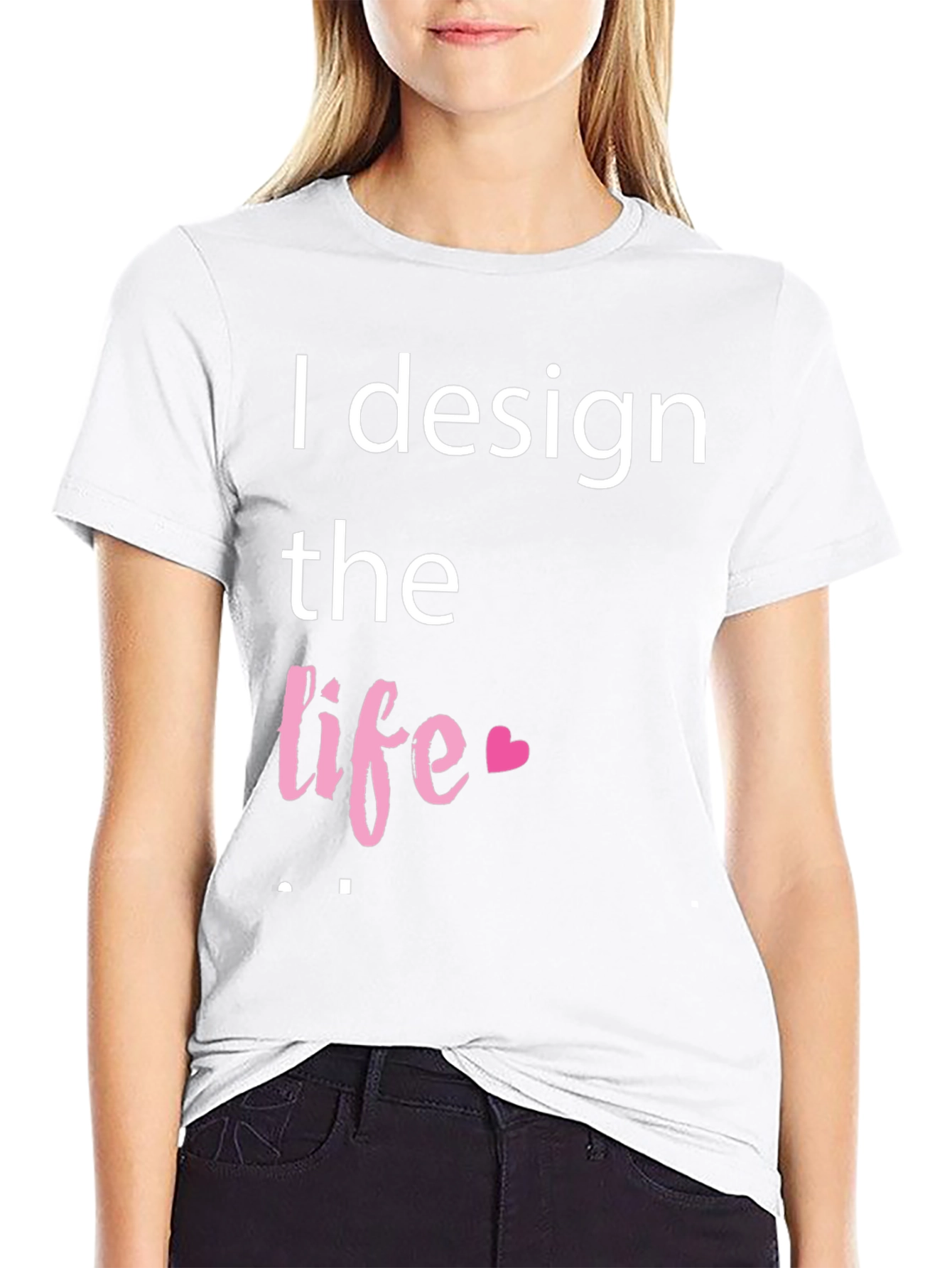 Camiseta Negra con Diseño I Design the Life
