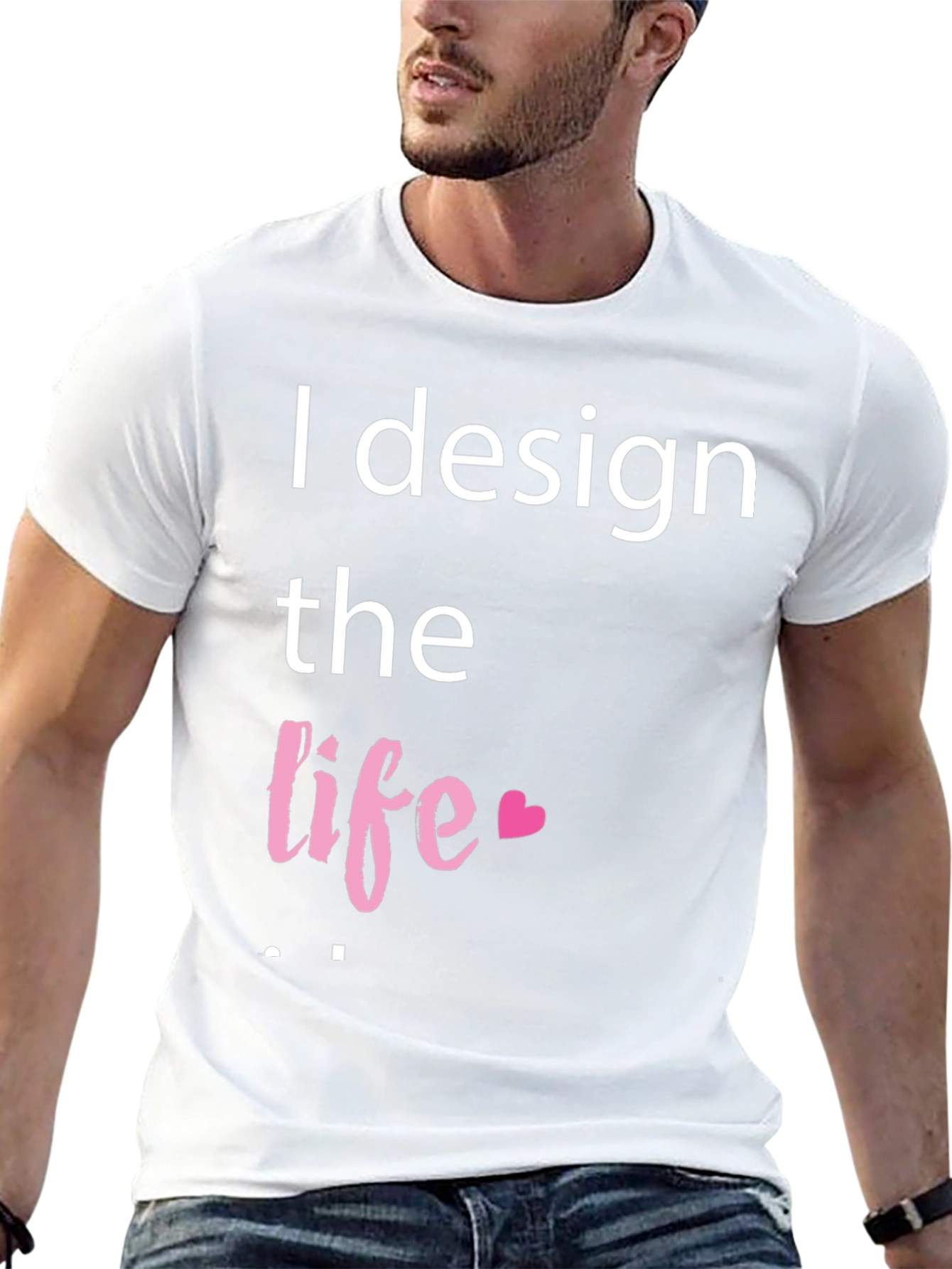 Camiseta Negra con Diseño I Design the Life