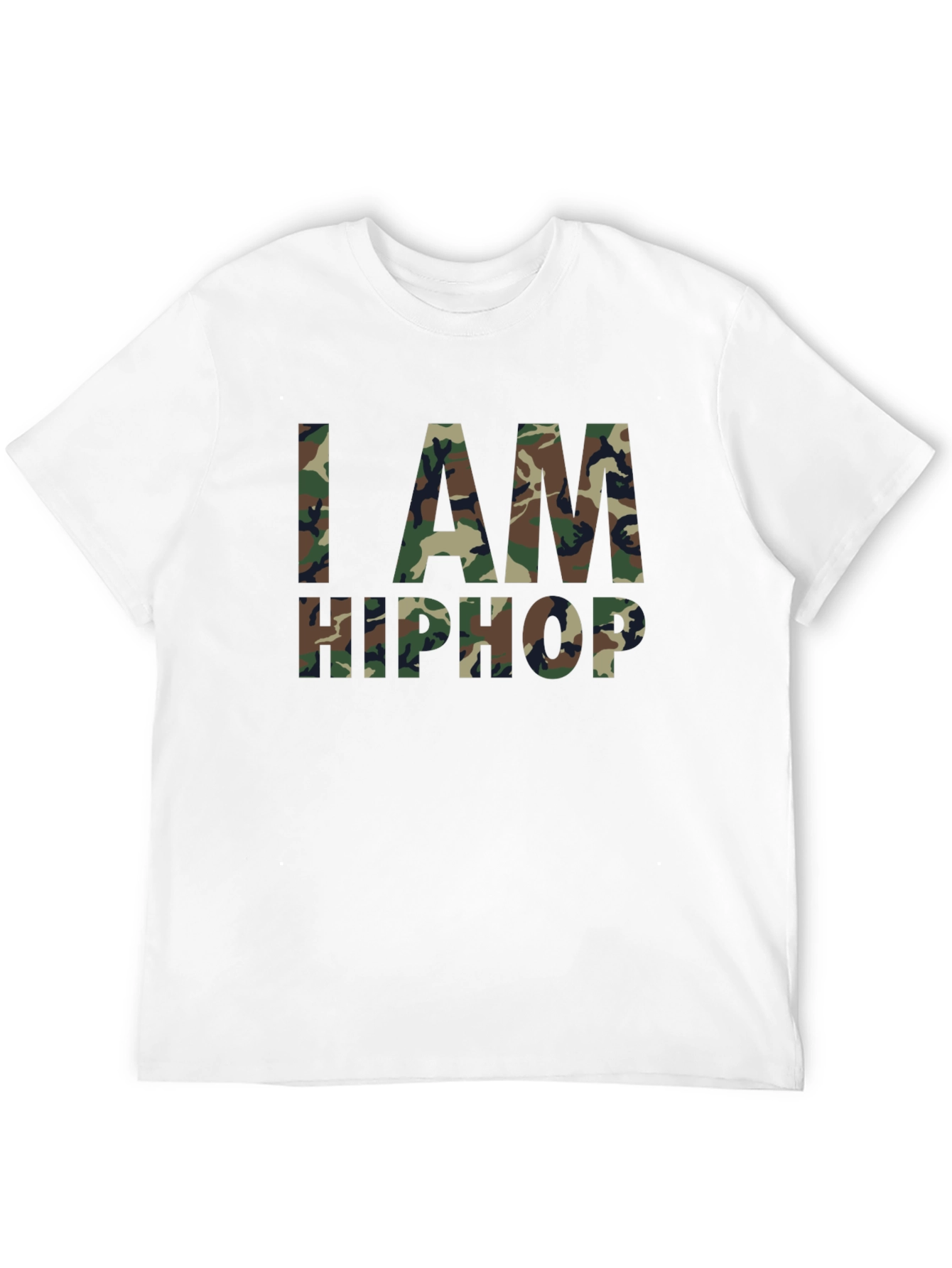 Camiseta Negra I AM HIP HOP Camuflaje