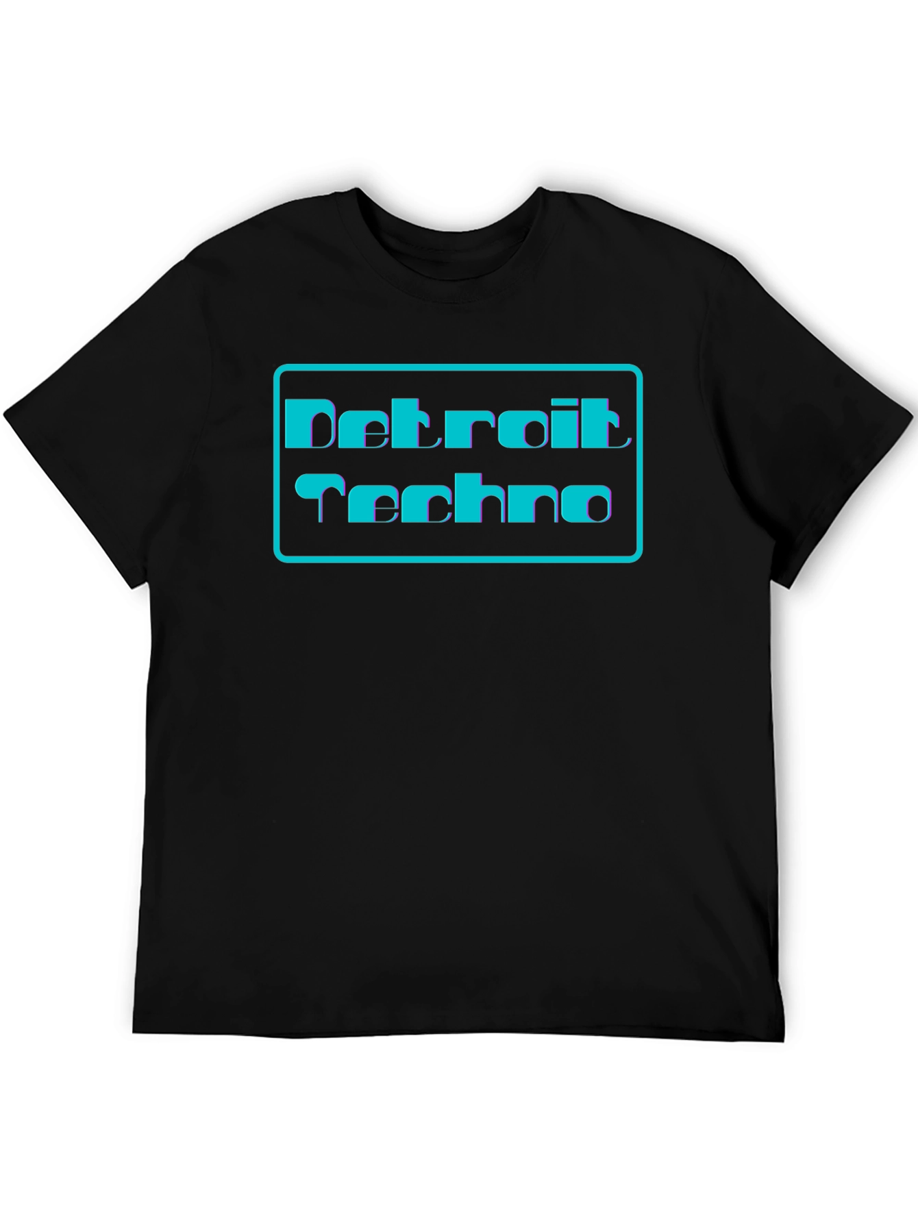 Camiseta Negra Detroit Techno Estilo Retro