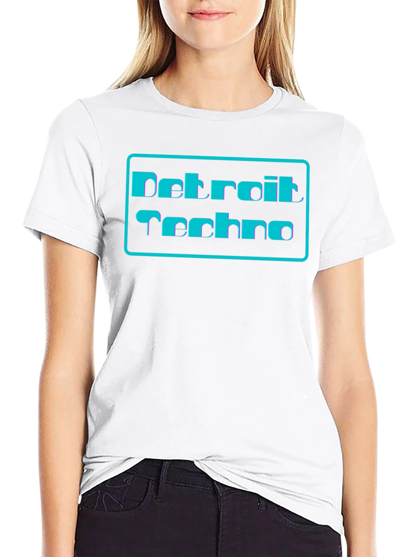 Camiseta Negra Detroit Techno Estilo Retro