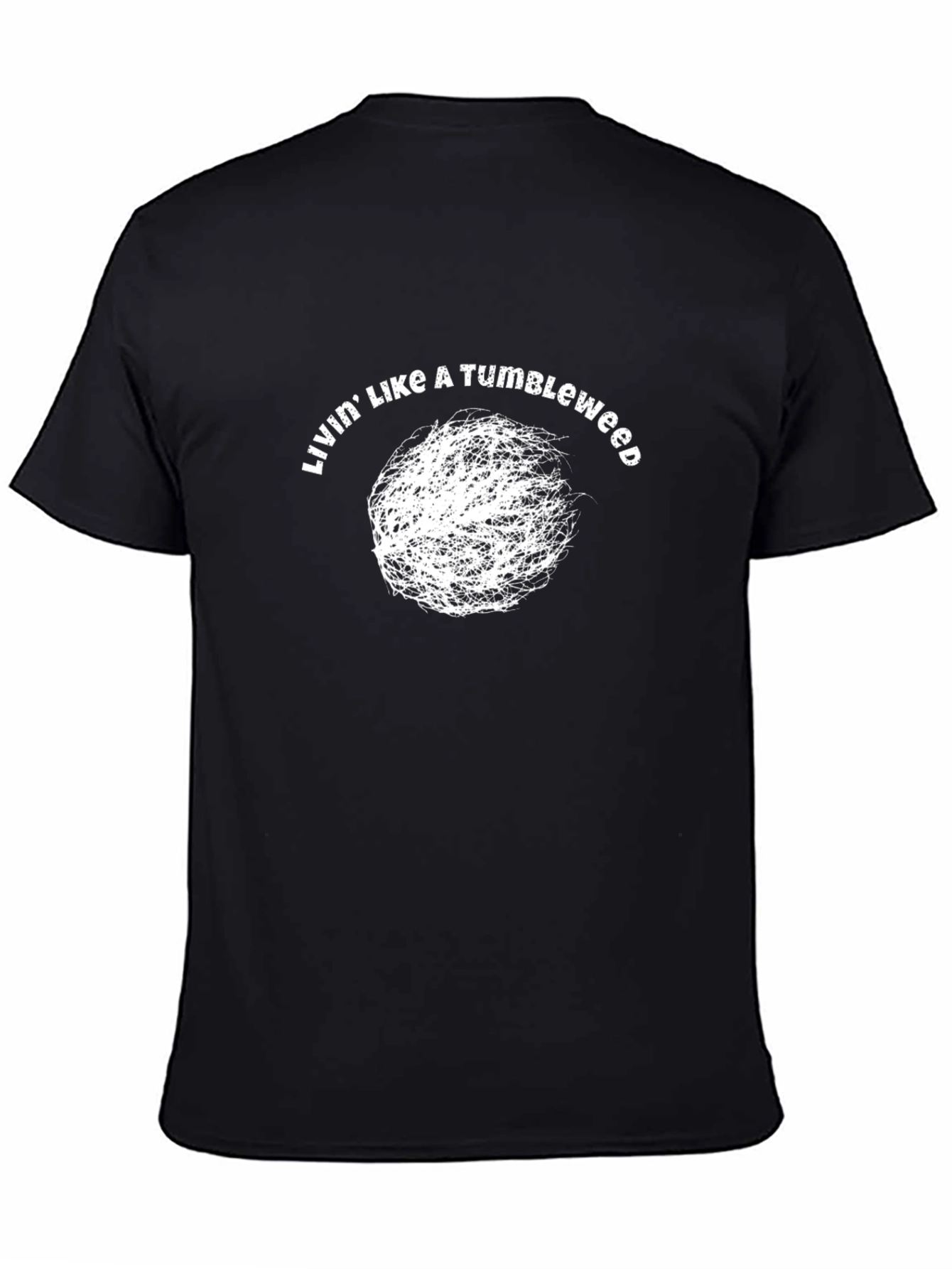 Camiseta Negra Viviendo Como Un Cardo Ruso