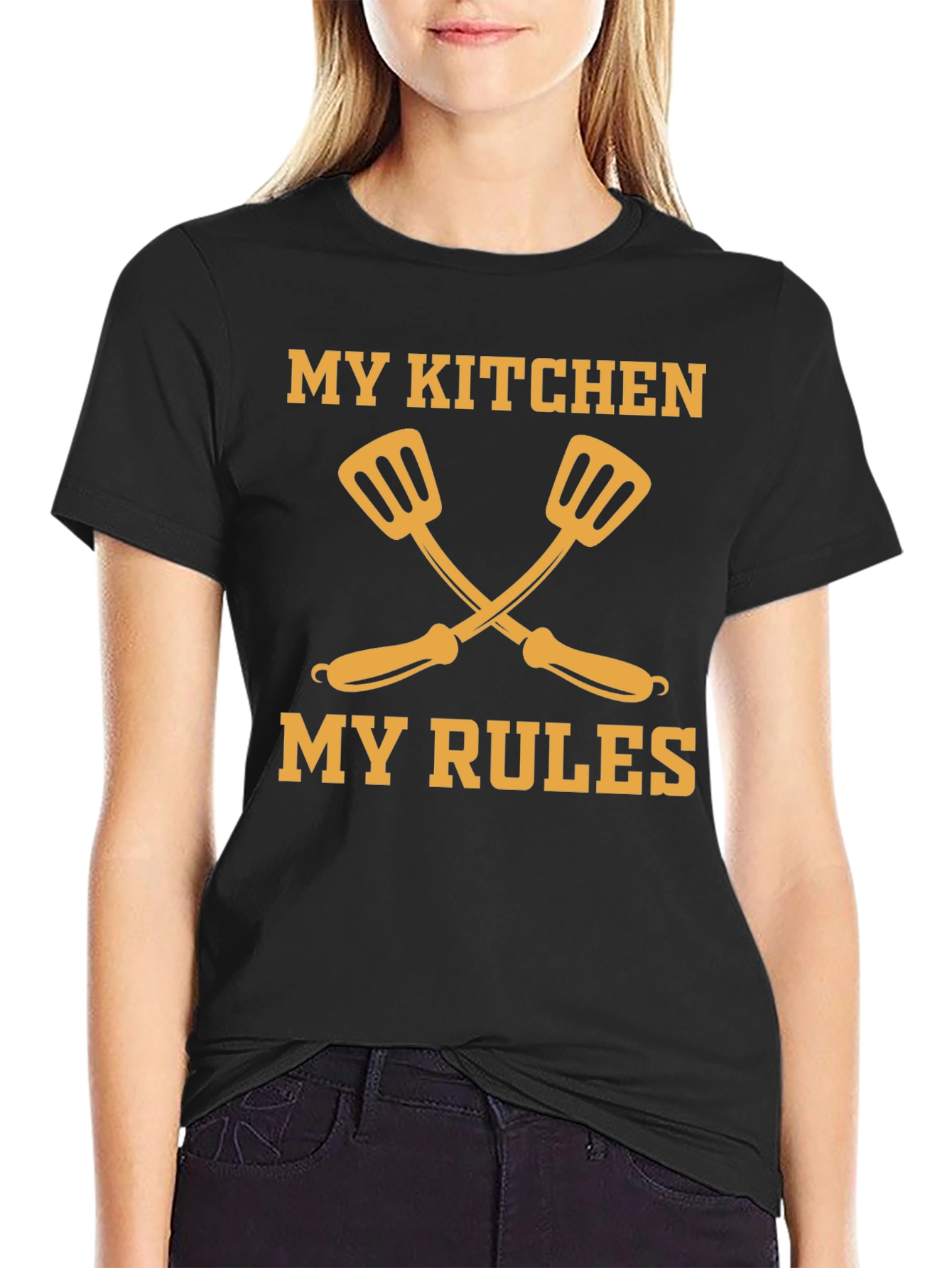 Camiseta Negra Mi Cocina Mis Reglas