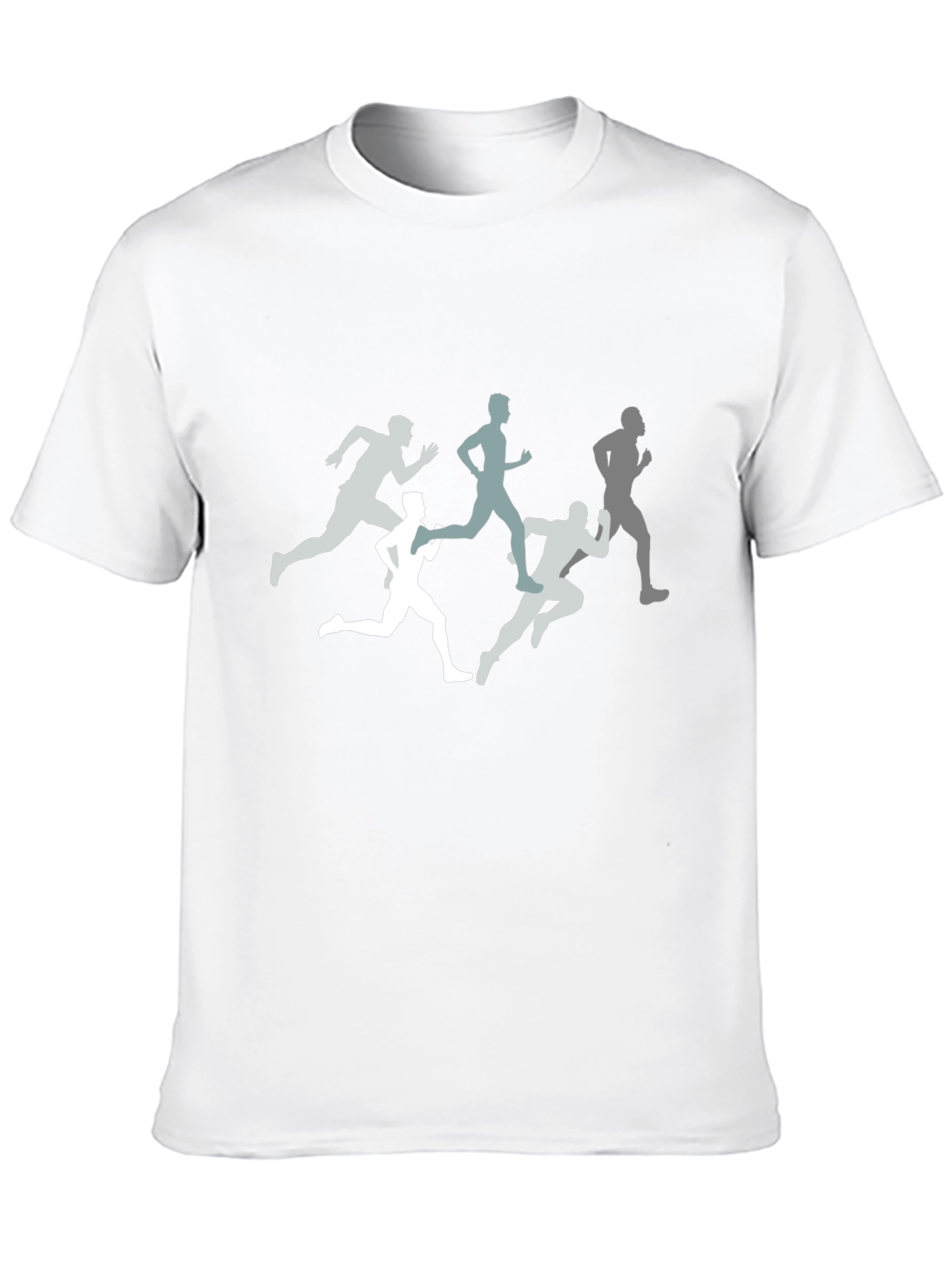 Camiseta Negra Hombre Estampado Corredores