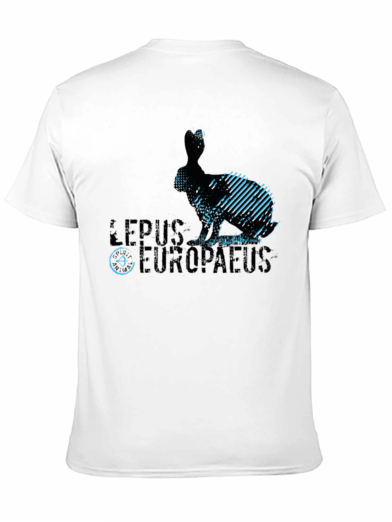 Camiseta Negra Diseño Liebre Europea