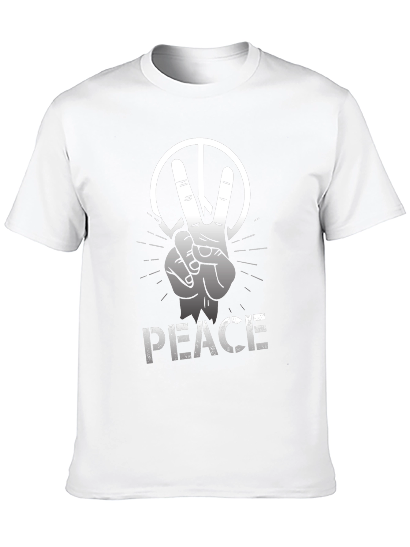 Camiseta Negra con Diseño de Paz