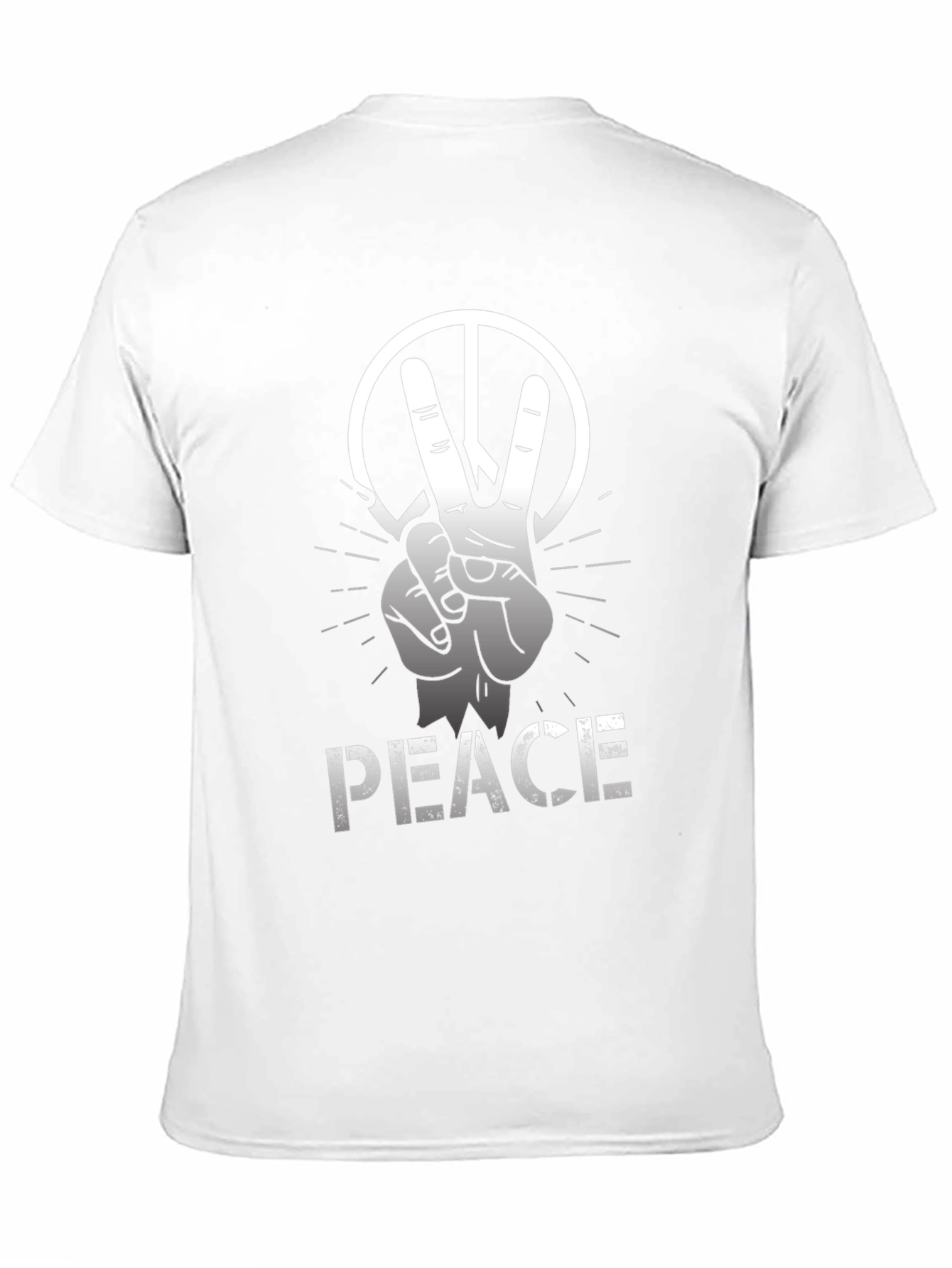 Camiseta Negra con Diseño de Paz