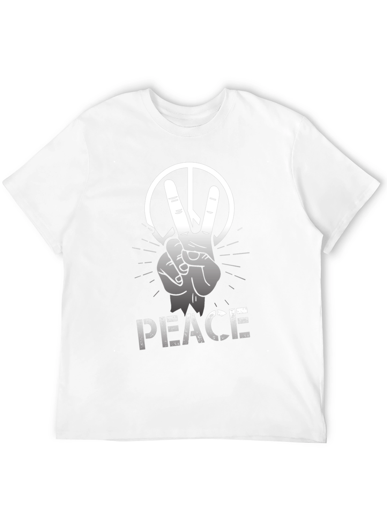 Camiseta Negra con Diseño de Paz