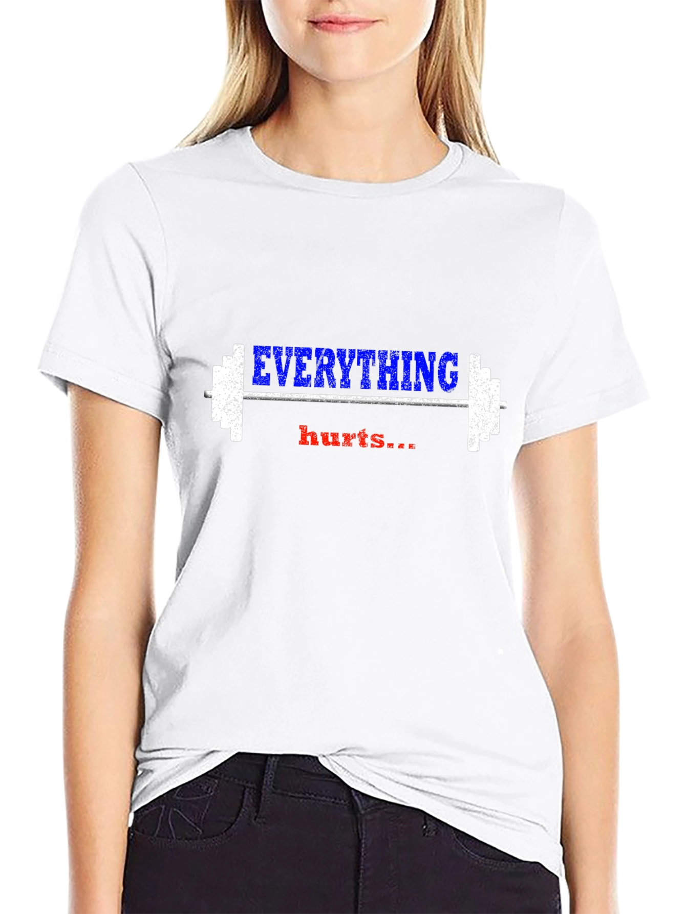 Camiseta Negra Deportiva - Everything Hurts
