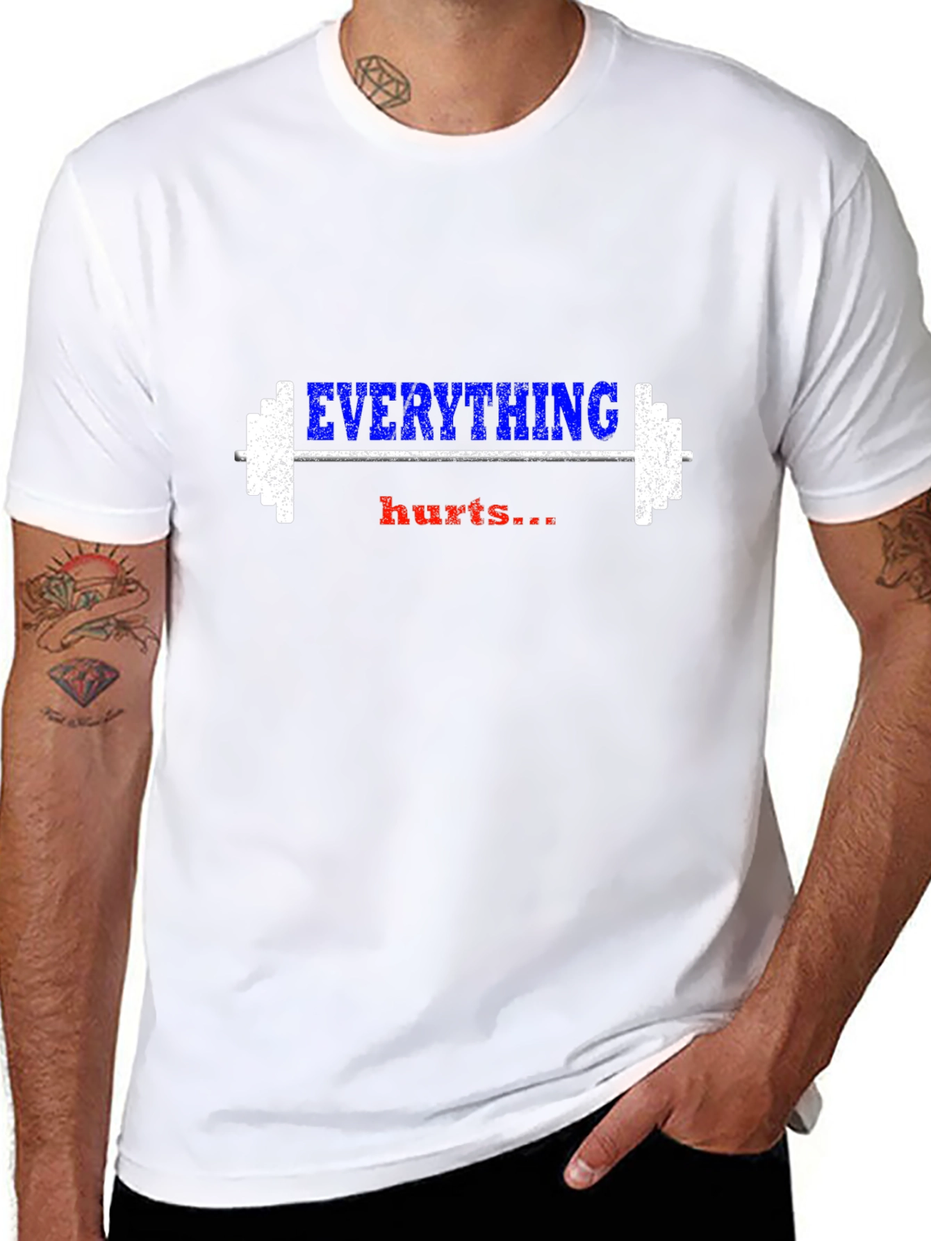Camiseta Negra Deportiva - Everything Hurts