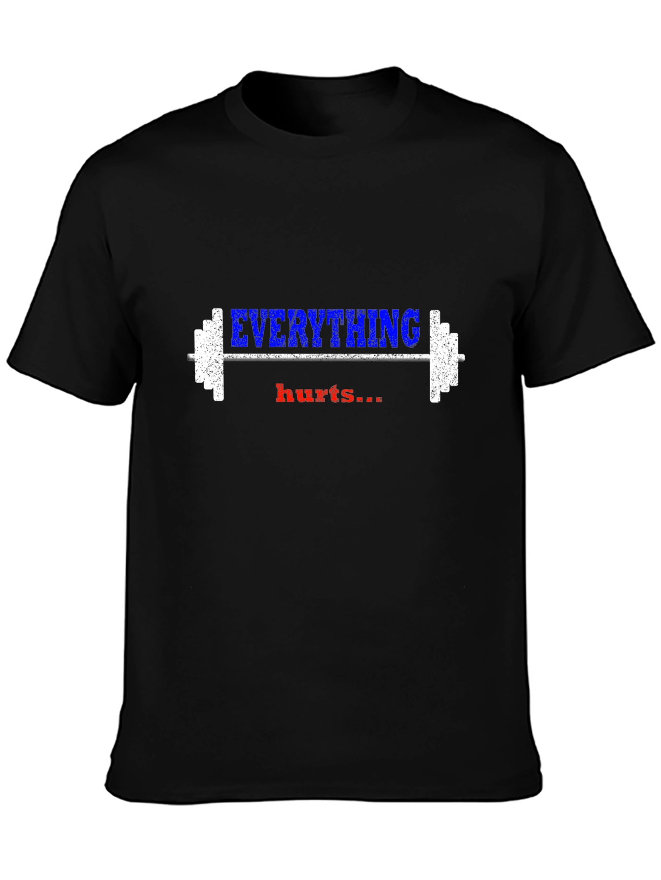 Camiseta Negra Deportiva - Everything Hurts