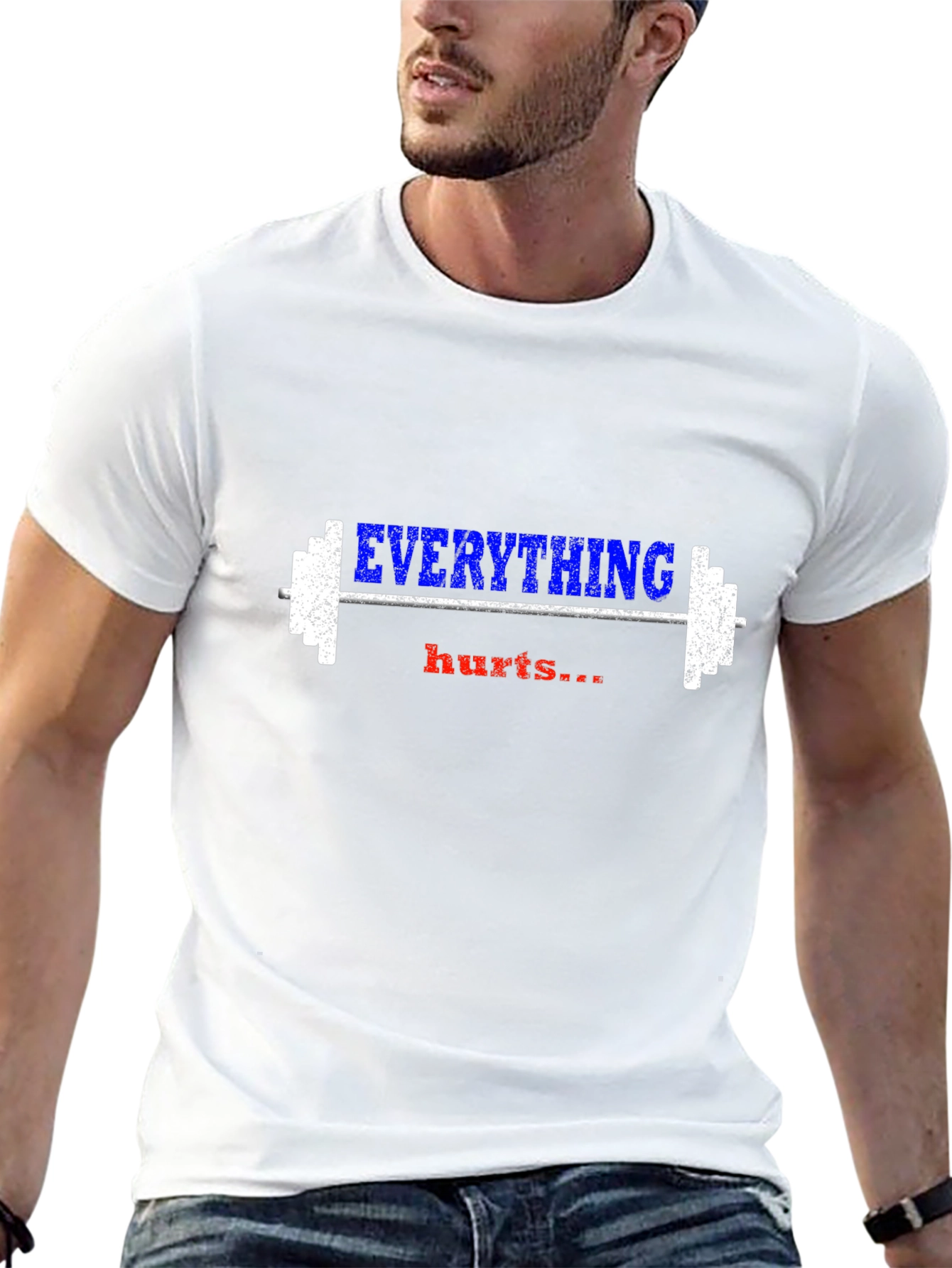 Camiseta Negra Deportiva - Everything Hurts