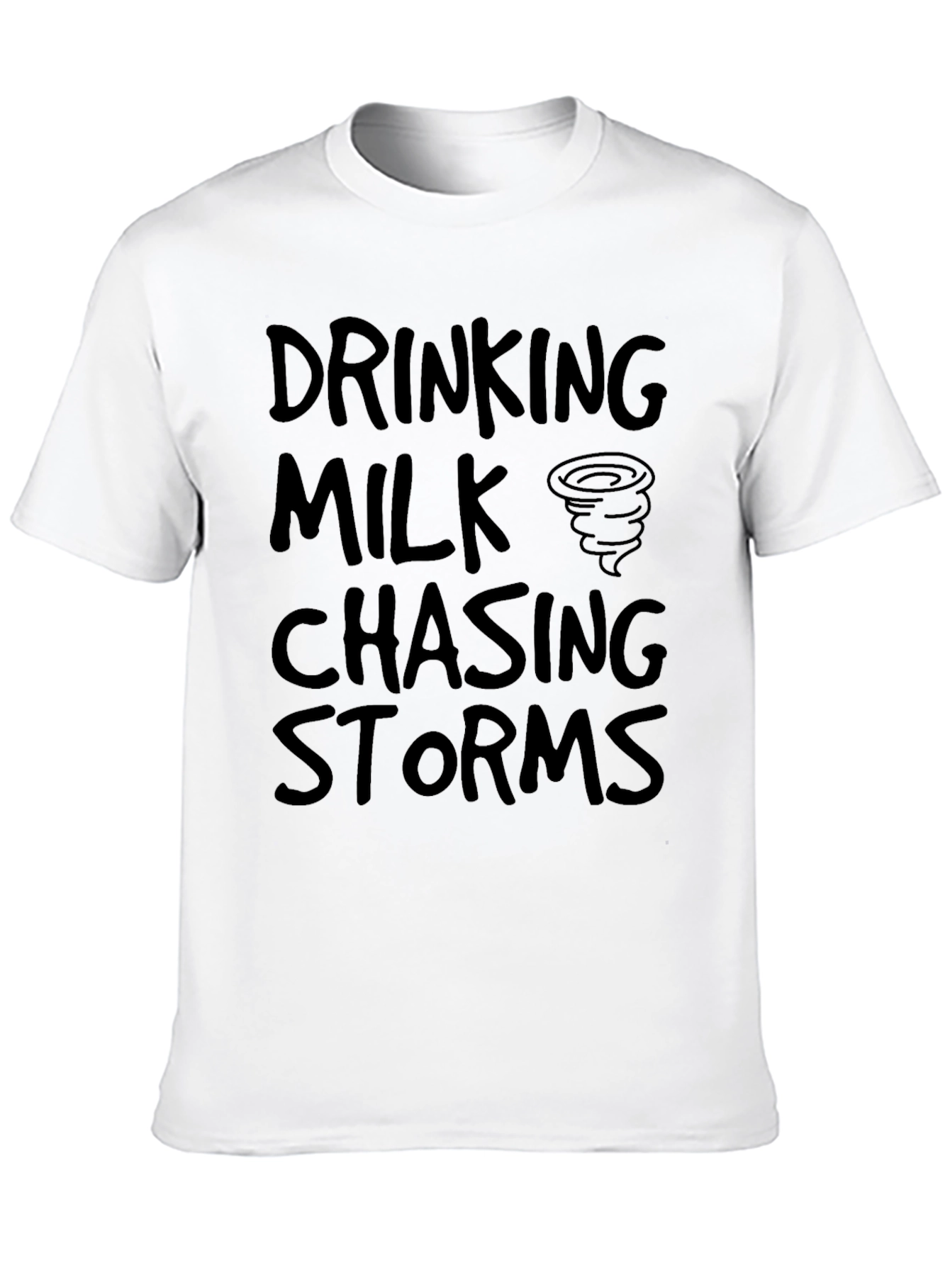 Camiseta Negra Drinking Milk Chasing Storms