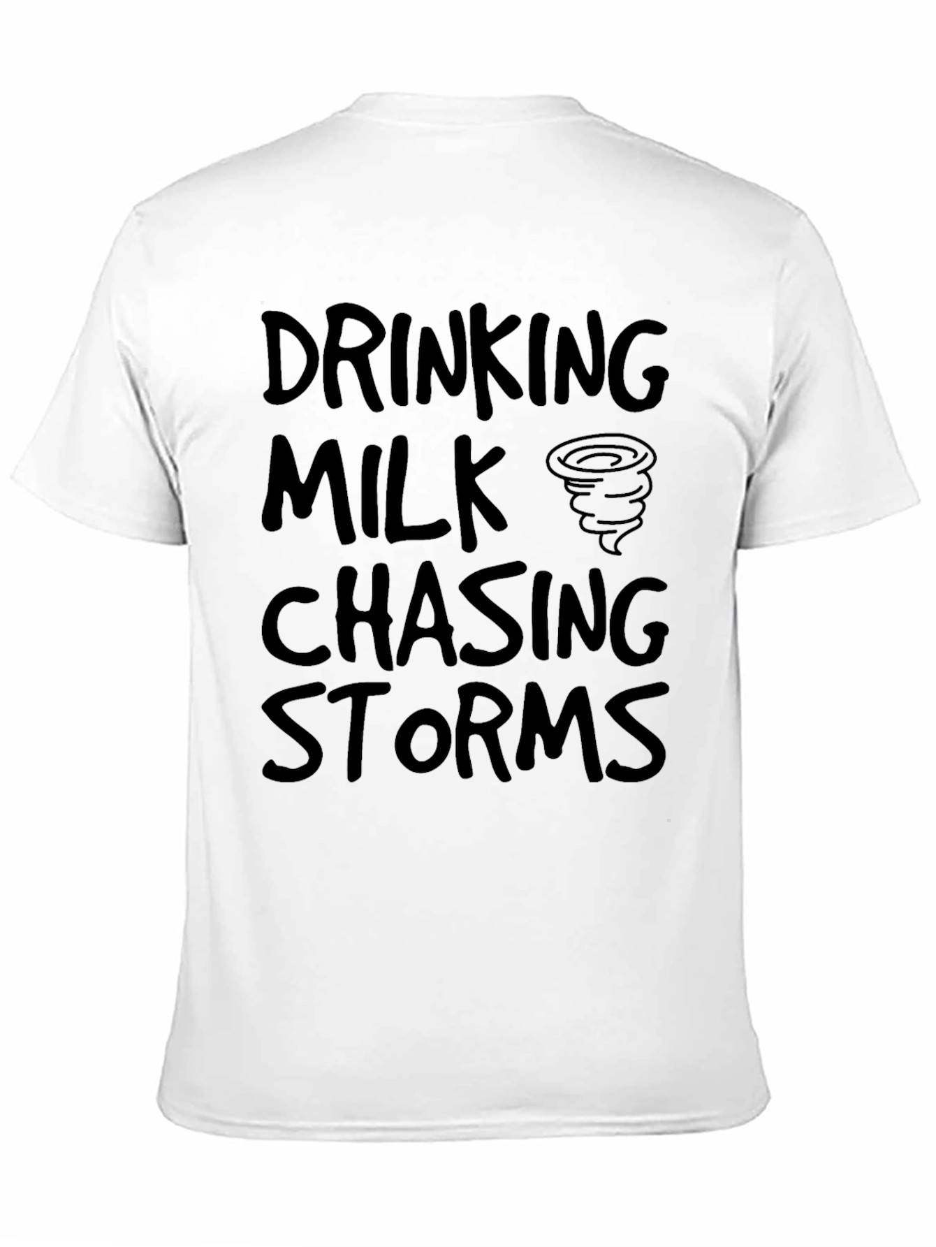 Camiseta Negra Drinking Milk Chasing Storms