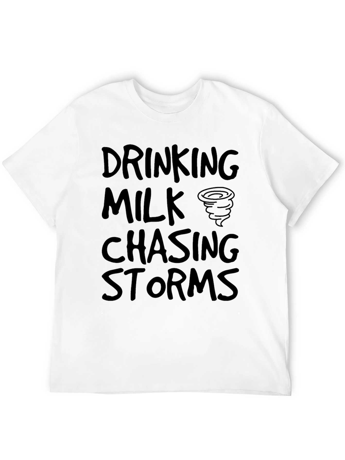 Camiseta Negra Drinking Milk Chasing Storms