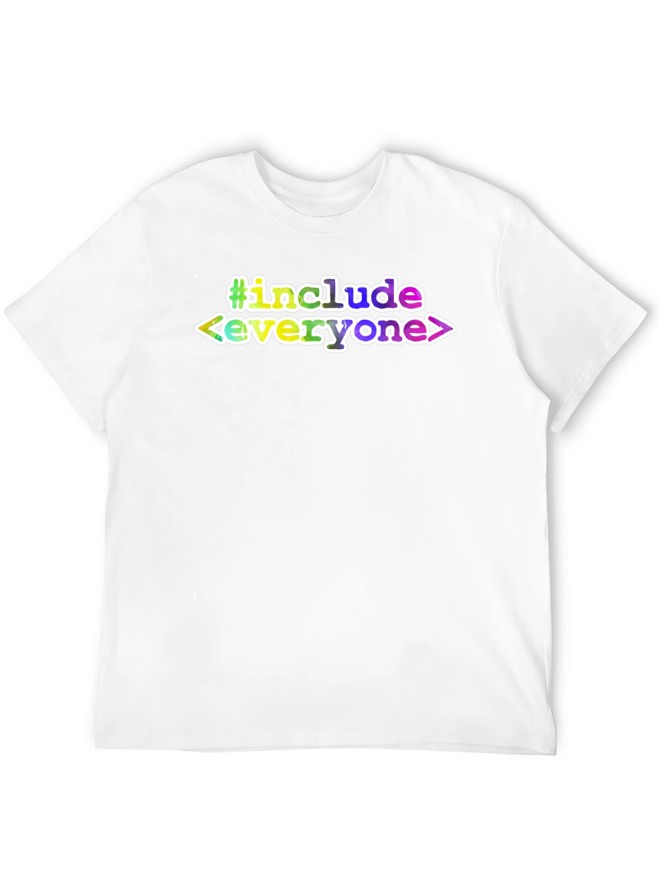 Camiseta Negra #include everyone Diseño Programador