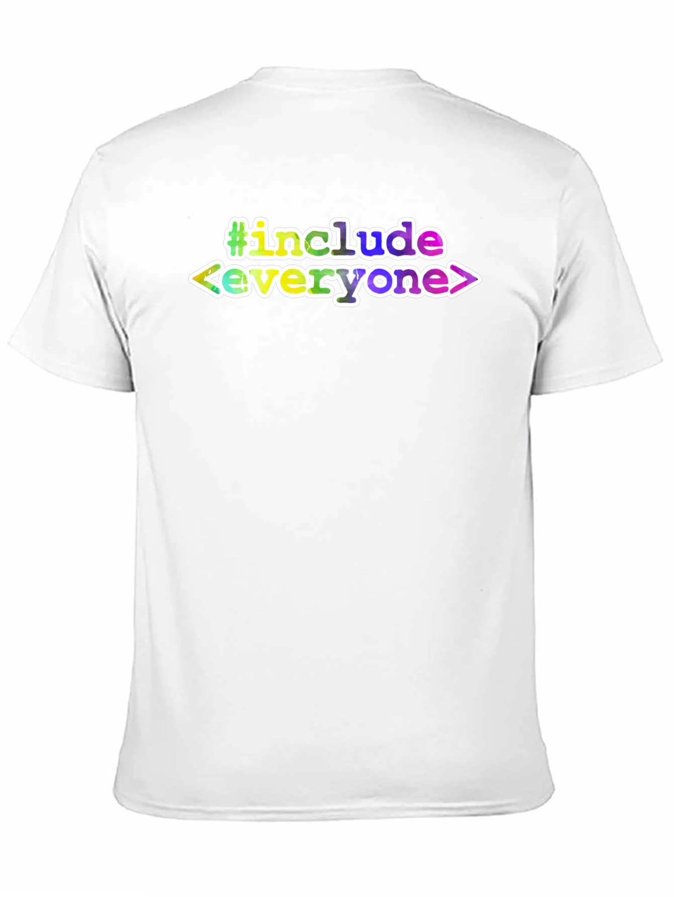 Camiseta Negra #include everyone Diseño Programador