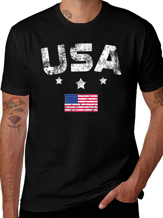 Camiseta USA con bandera americana estilo vintage