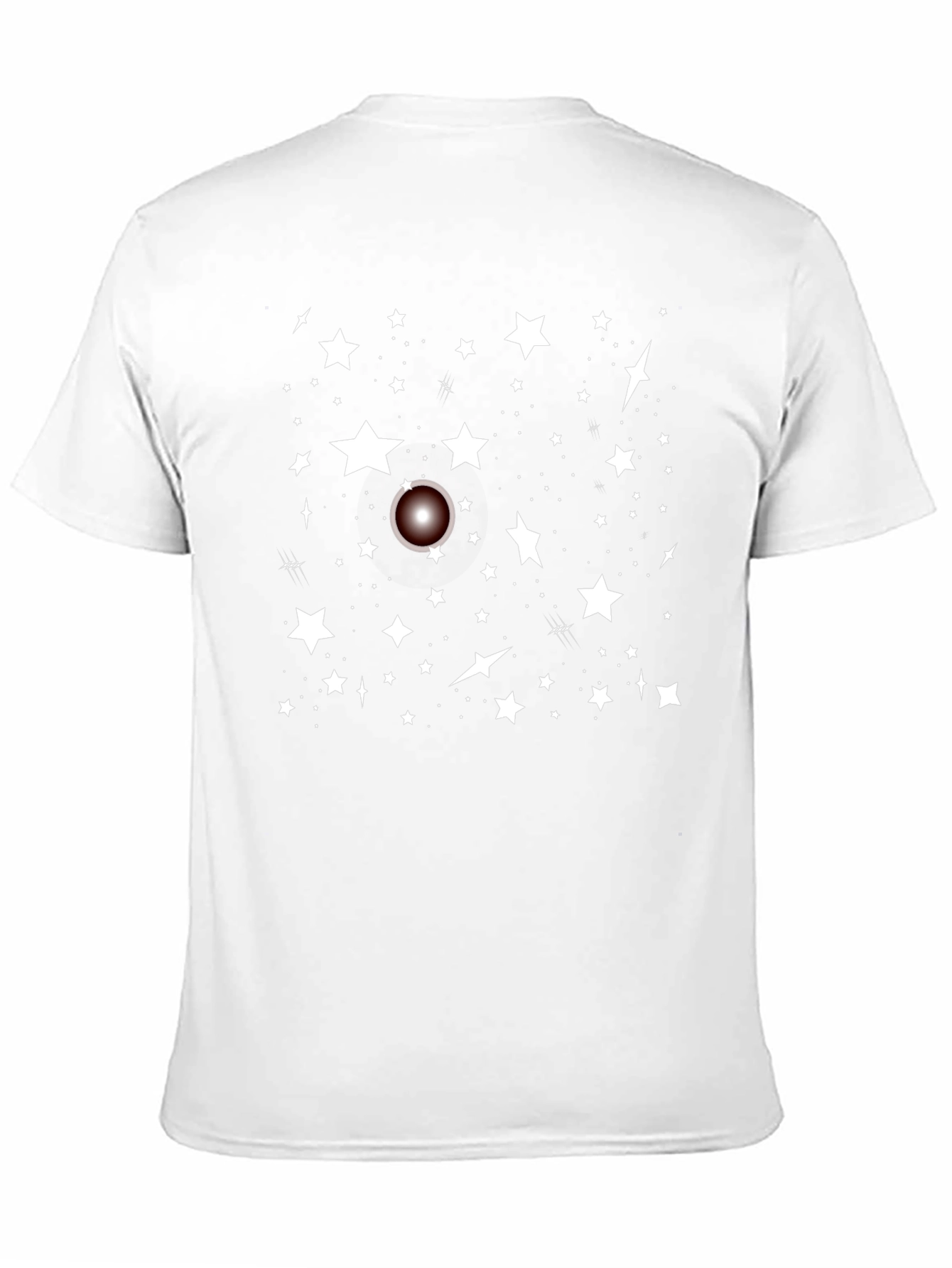 Camiseta Negra Estrellas Hombre Diseño Casual