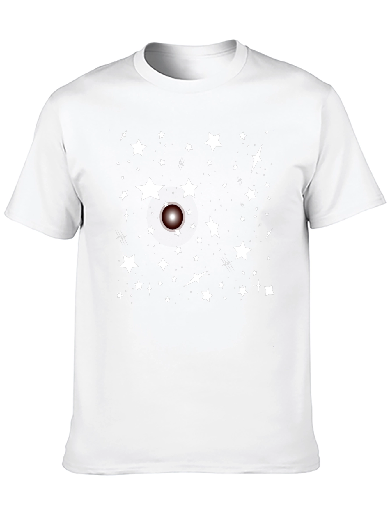 Camiseta Negra Estrellas Hombre Diseño Casual