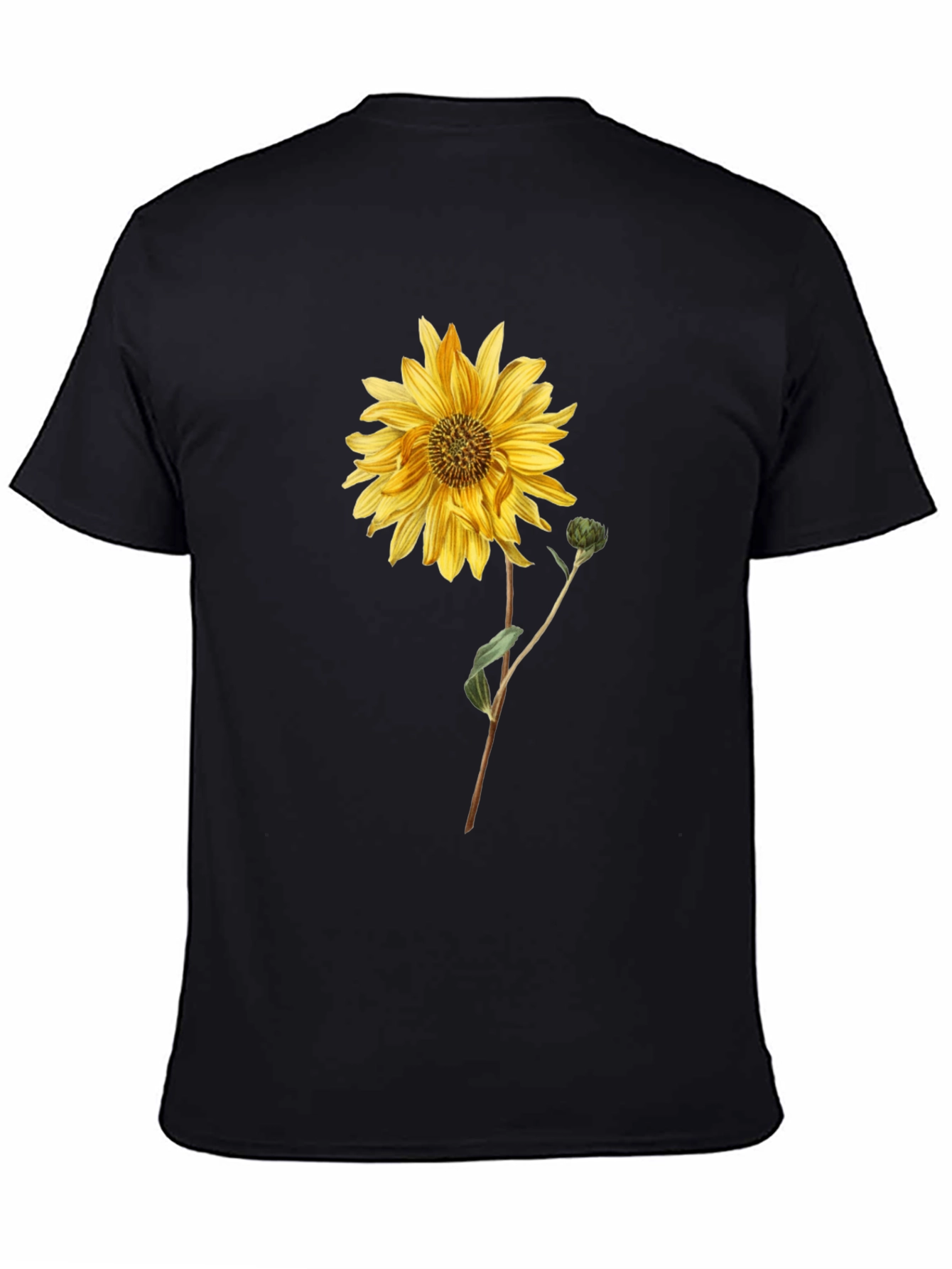Camiseta Negra con Girasol