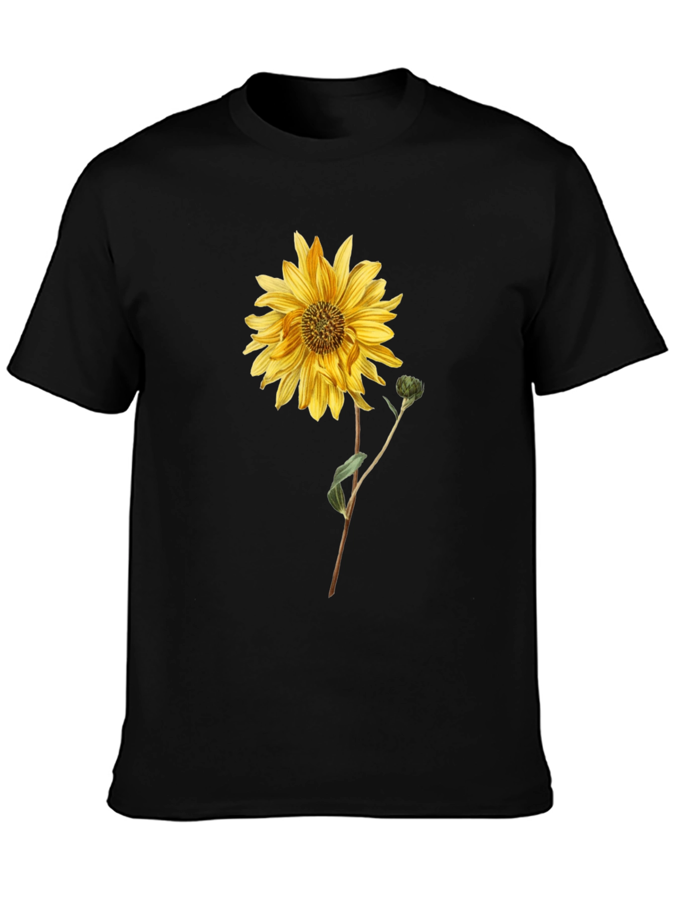 Camiseta Negra con Girasol