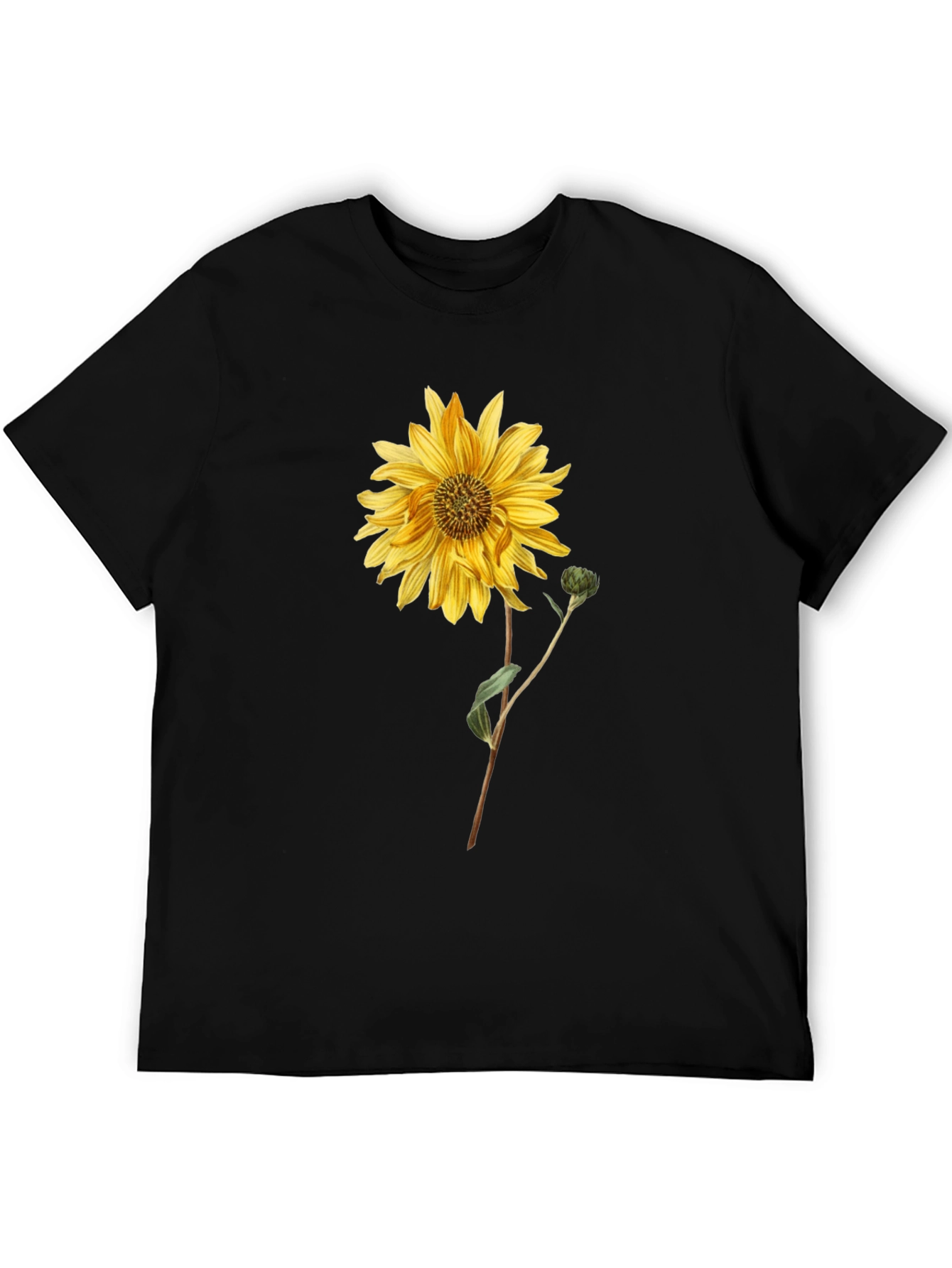 Camiseta Negra con Girasol