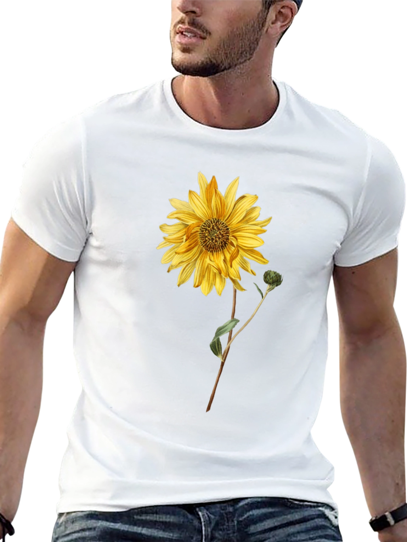 Camiseta Negra con Girasol