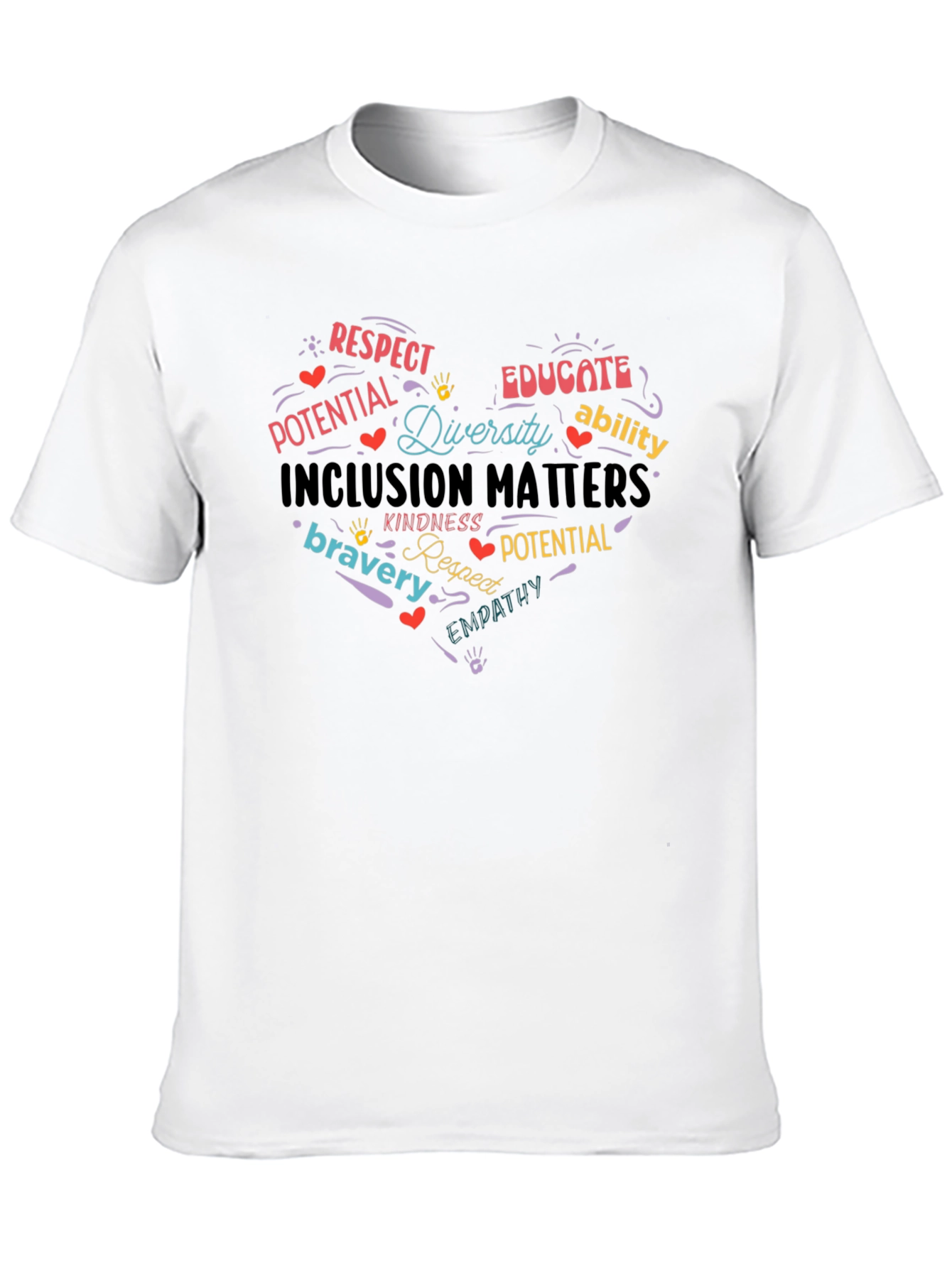 Camiseta Negra con Diseño Inclusión Matters