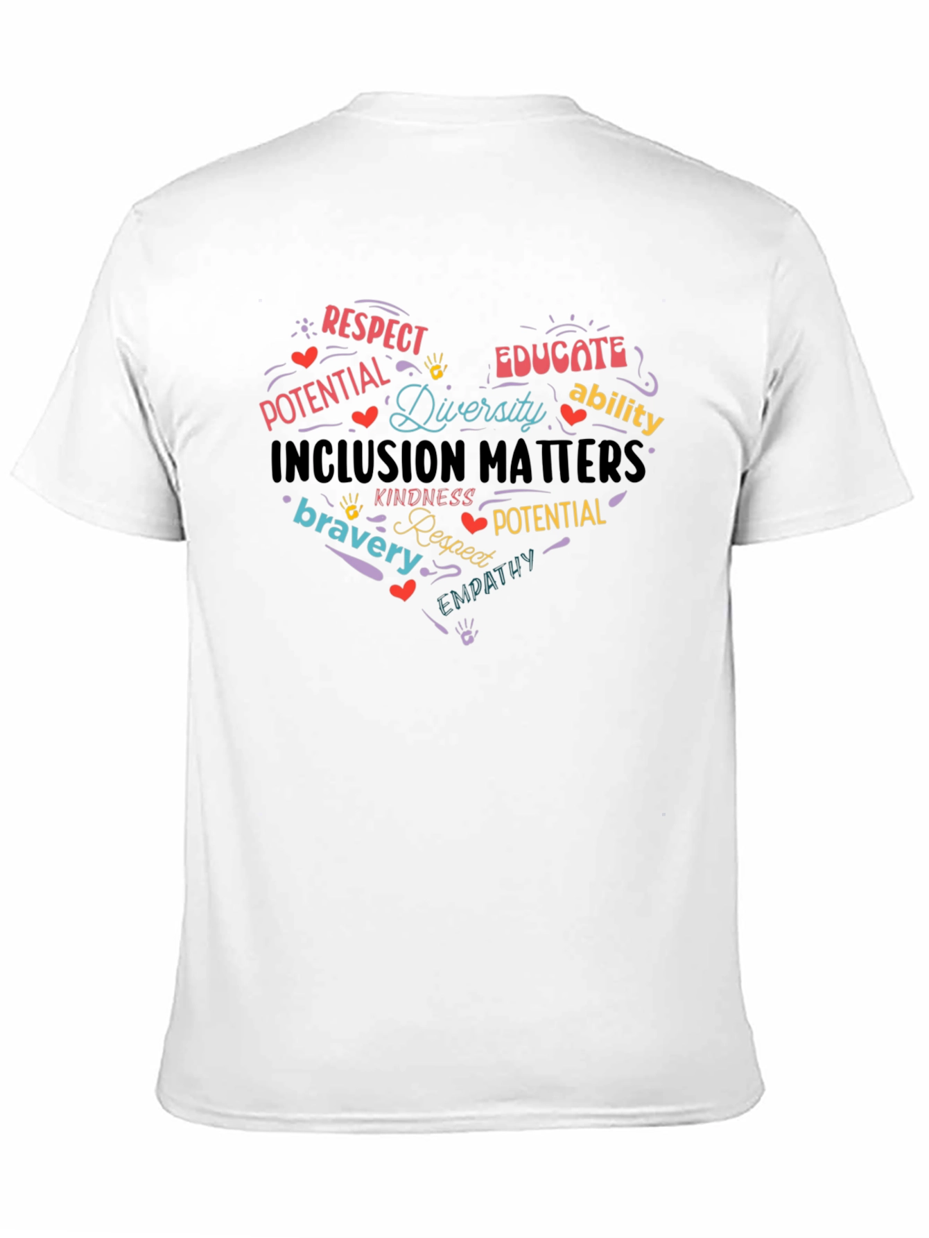 Camiseta Negra con Diseño Inclusión Matters
