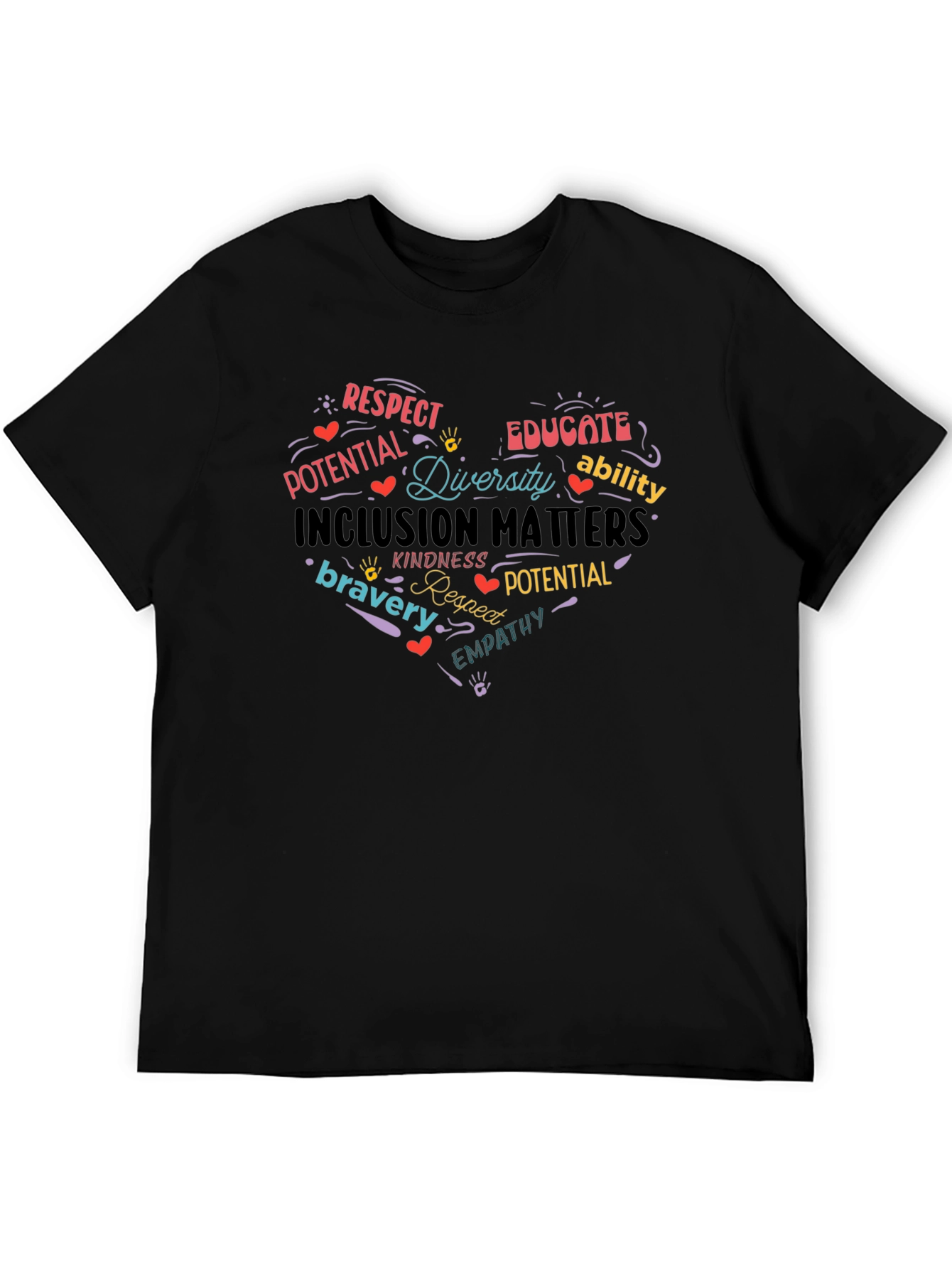 Camiseta Negra con Diseño Inclusión Matters