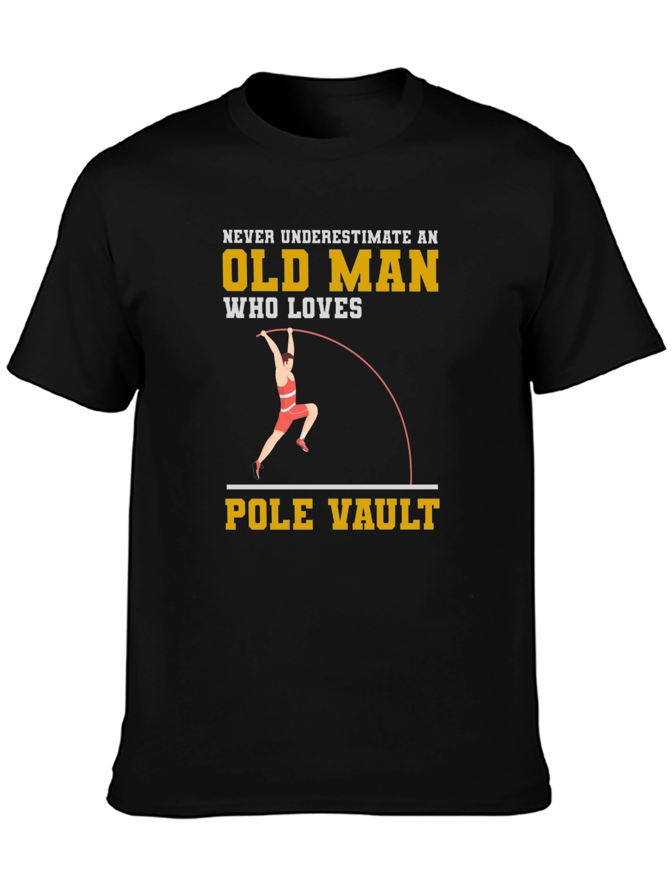 Camiseta Negra Old Man Pole Vault