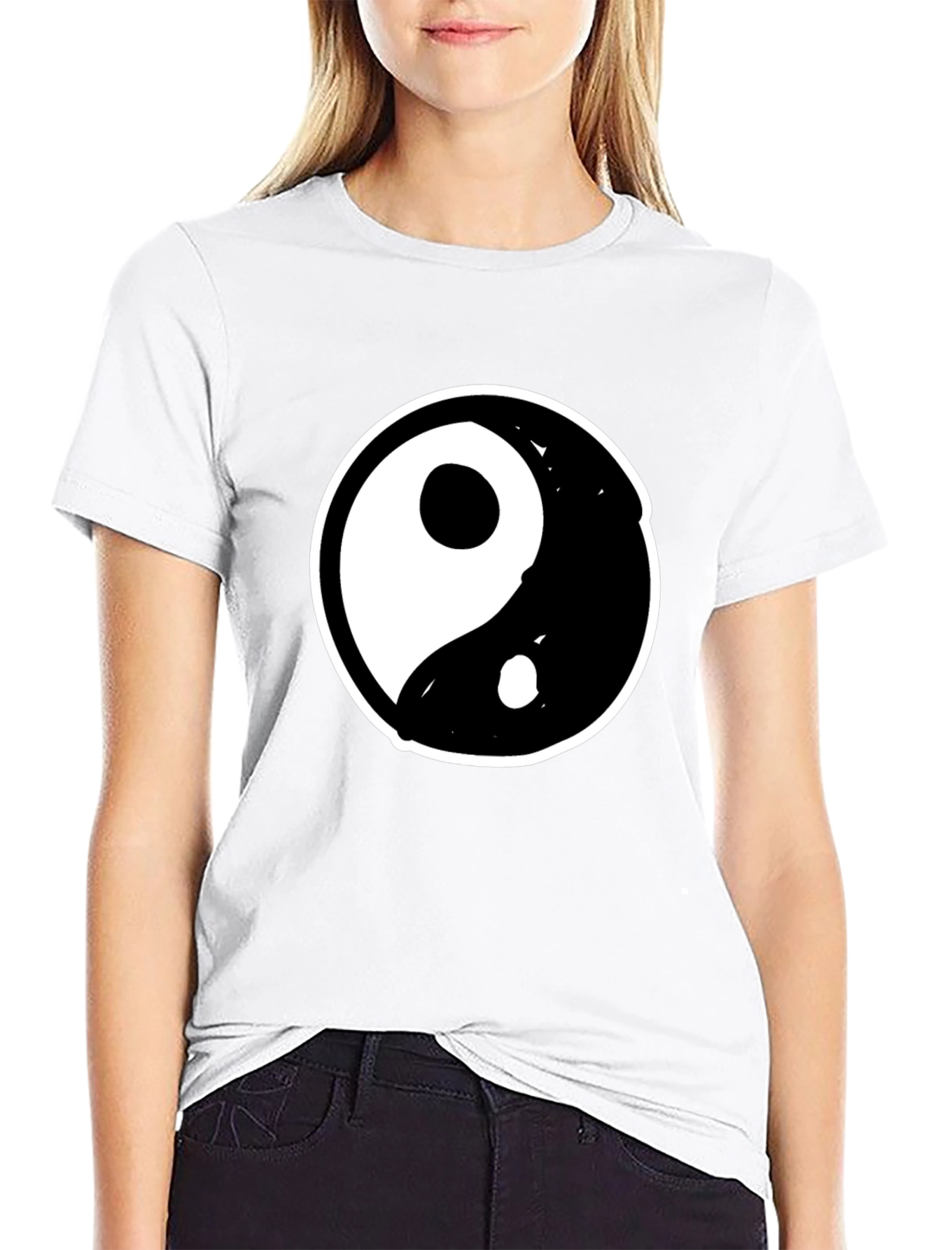 Camiseta Yin Yang Hombre - Diseño Casual Algodón