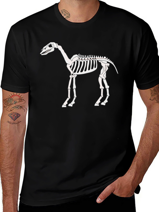 Camiseta Negra con Esqueleto de Caballo