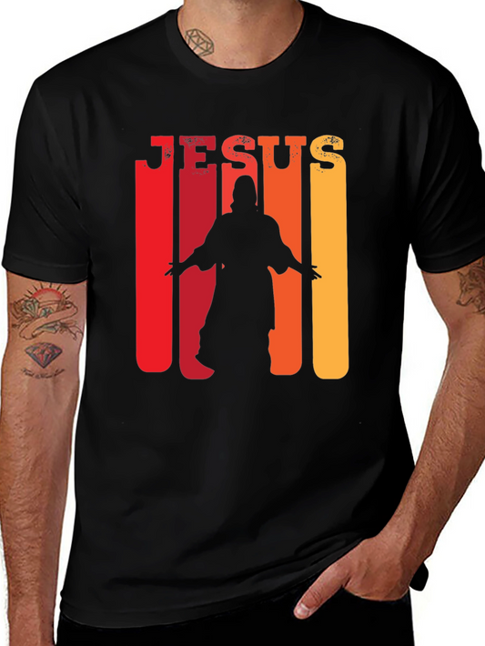 Camiseta Jesús Retro Hombre Algodón Suave Diseño Único