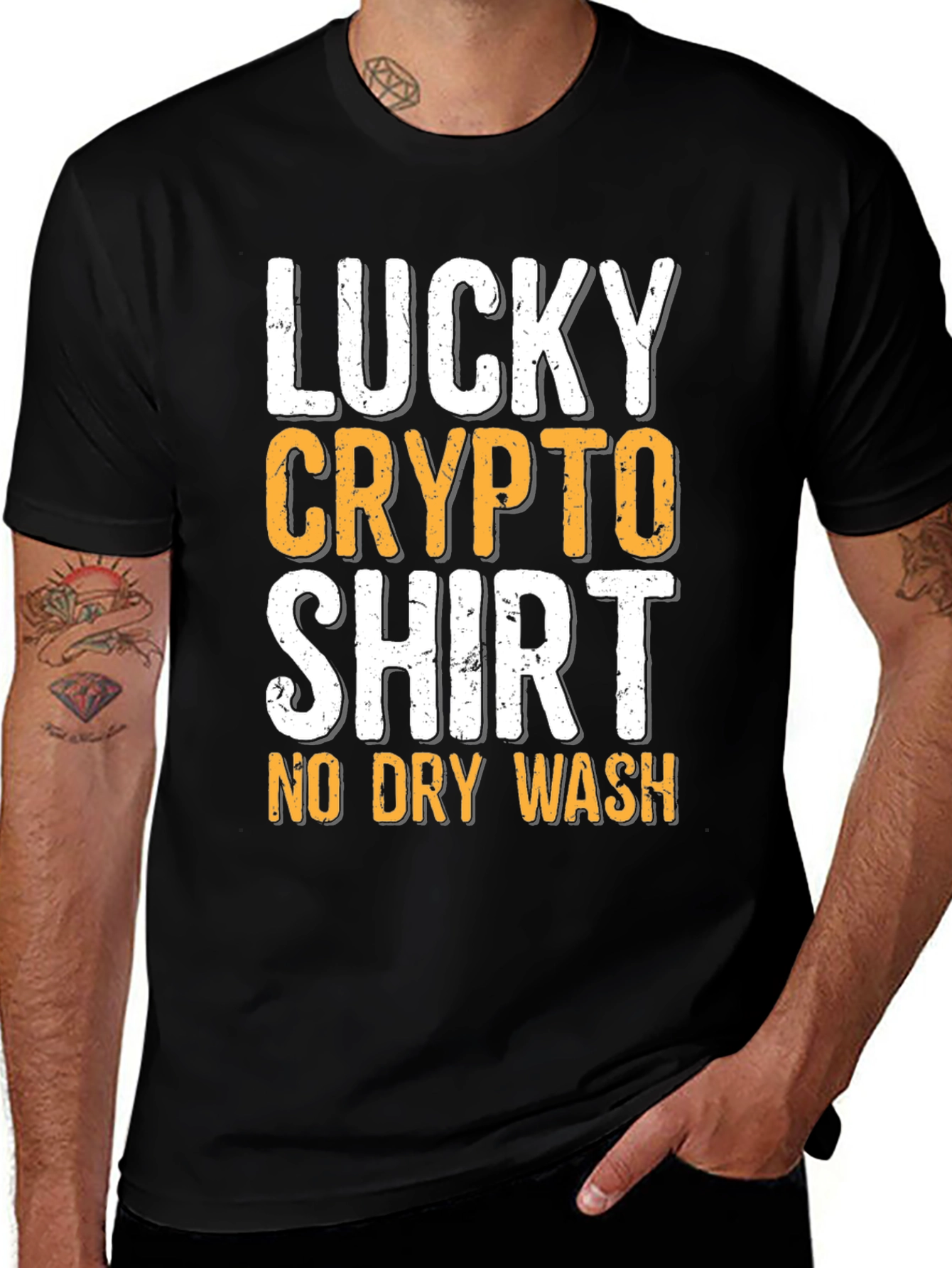 Camiseta Lucky Crypto - ¡Sin Lavado en Seco!
