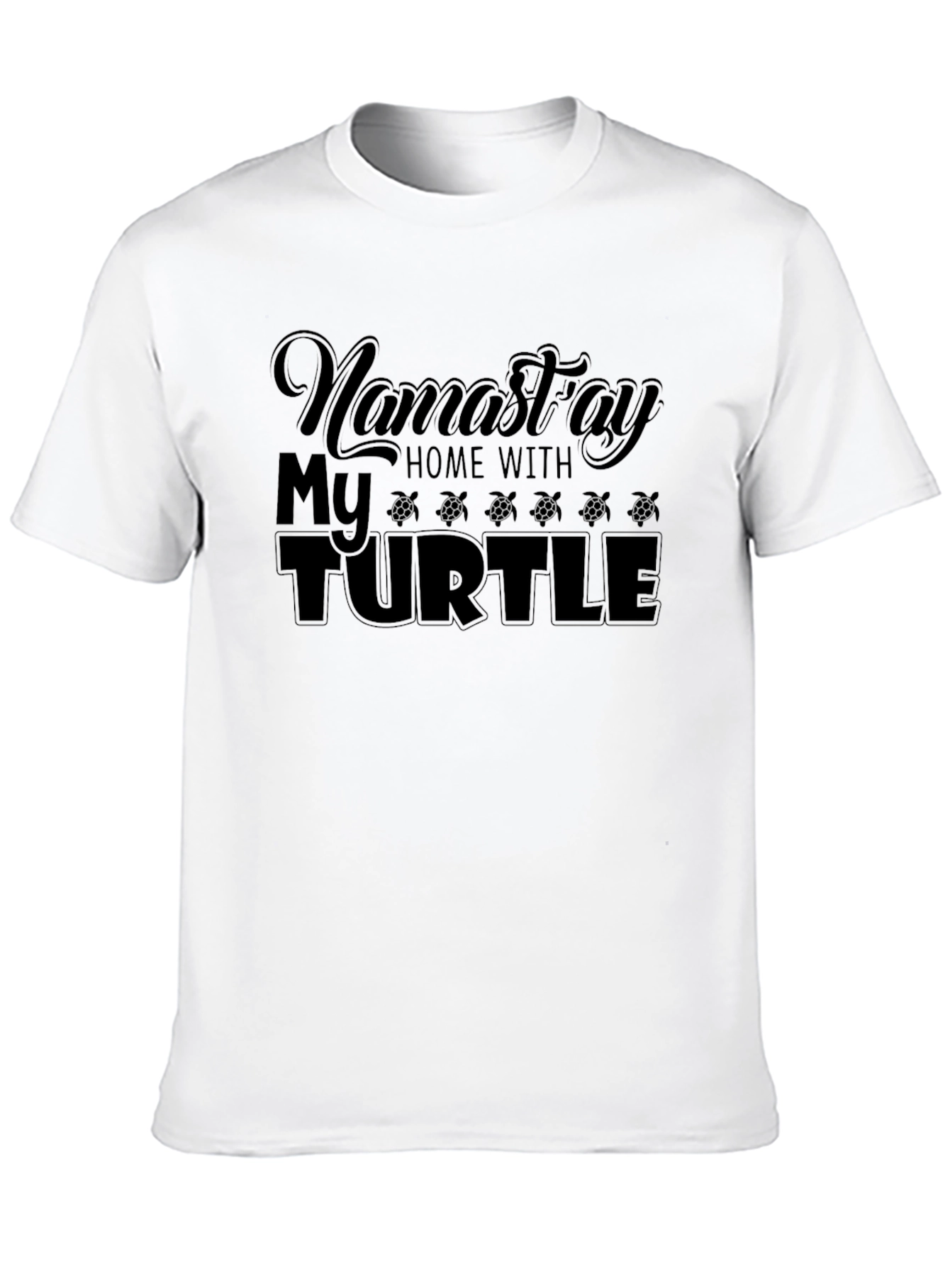 Camiseta Negra Namastay Home With My Turtle
