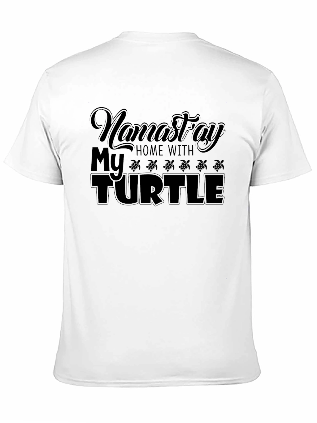 Camiseta Negra Namastay Home With My Turtle