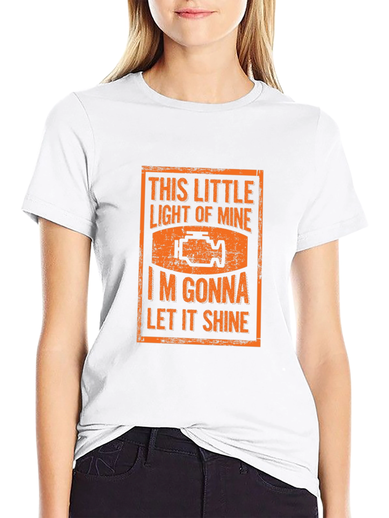 Camiseta Negra Check Engine Divertida