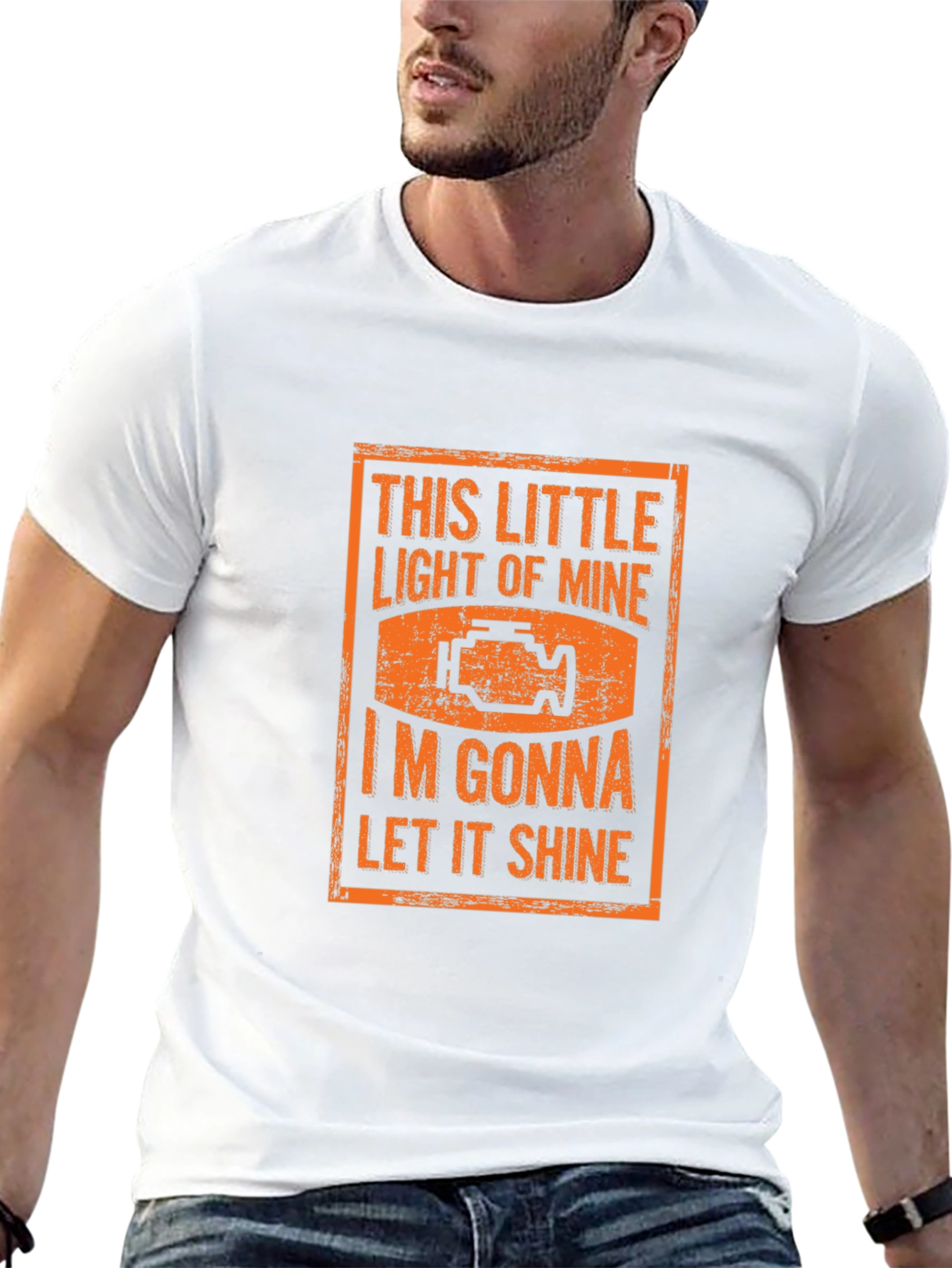 Camiseta Negra Check Engine Divertida
