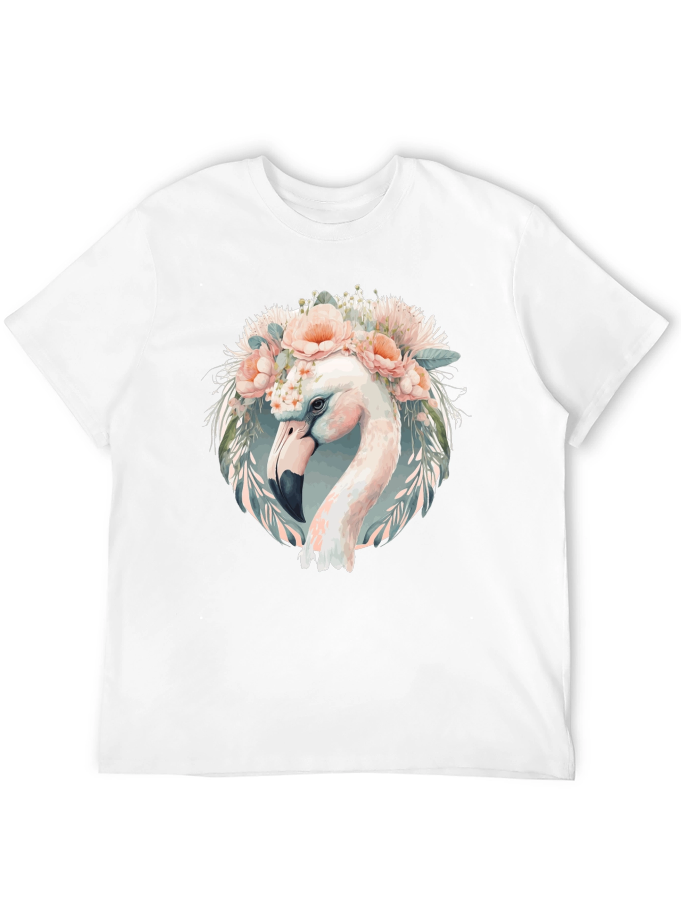 Camiseta Negra con Diseño de Flamenco Floral
