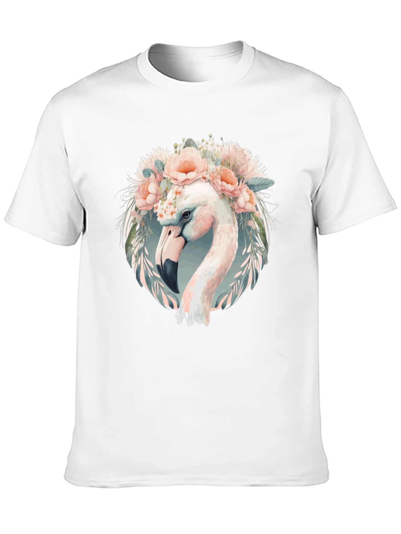 Camiseta Negra con Diseño de Flamenco Floral