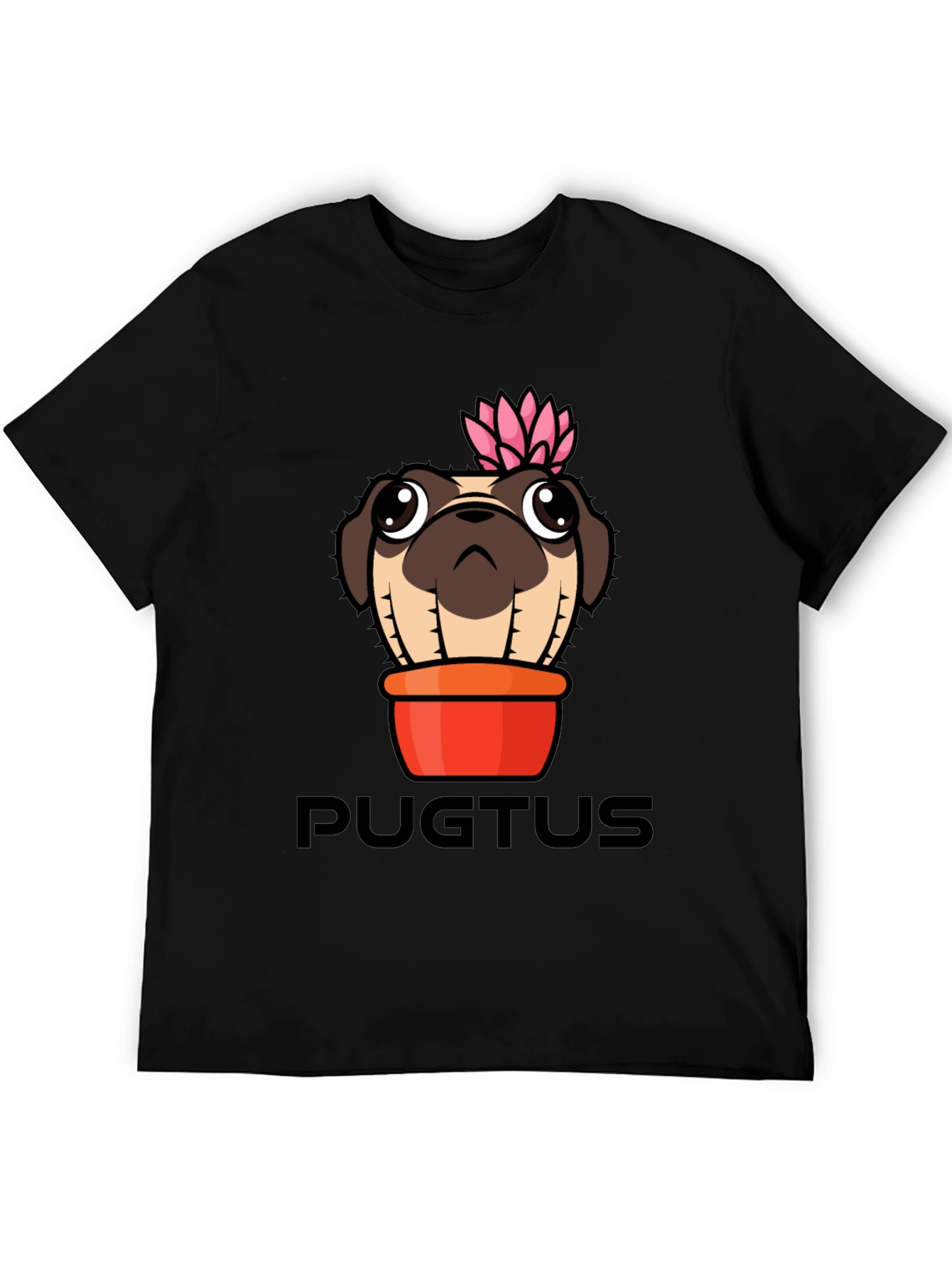 Camiseta Negra Pugtus Original y Divertida