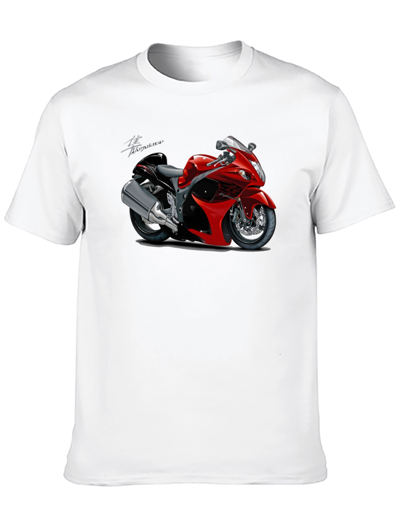 Camiseta Negra con Diseño de Motocicleta Hayabusa
