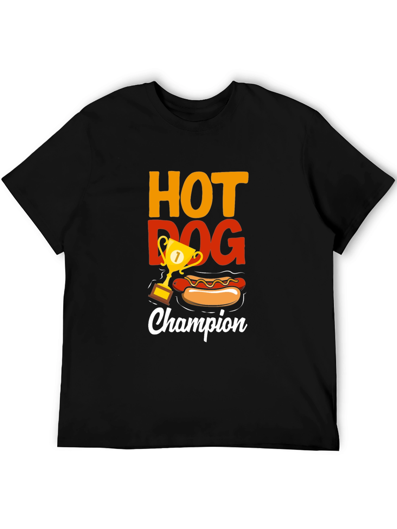 Camiseta Negra Campeón Hot Dog